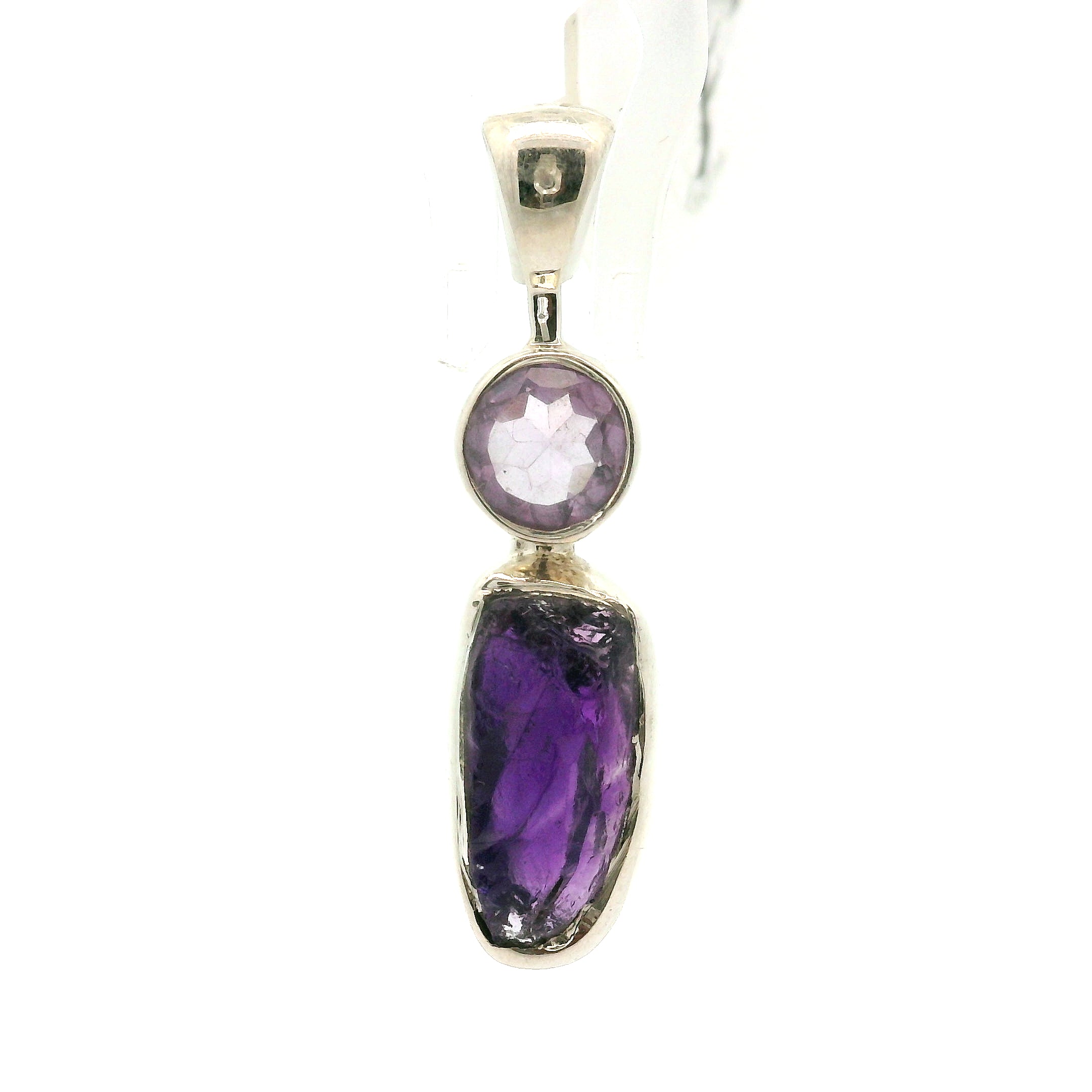 Amethyst Multi-Stone Pendants .925 Silver for Intuition and Energetic Purification