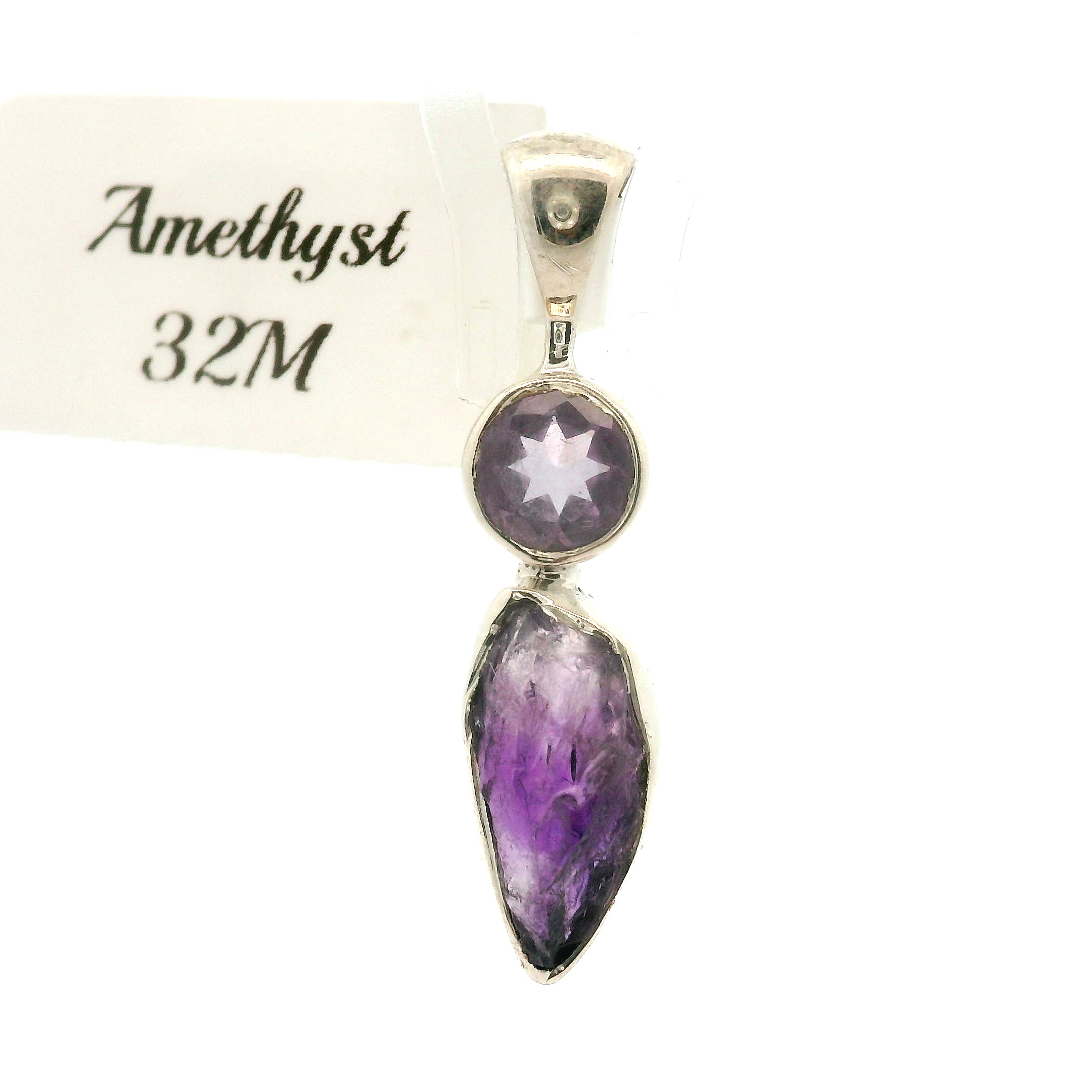 Amethyst Multi-Stone Pendants .925 Silver for Intuition and Energetic Purification
