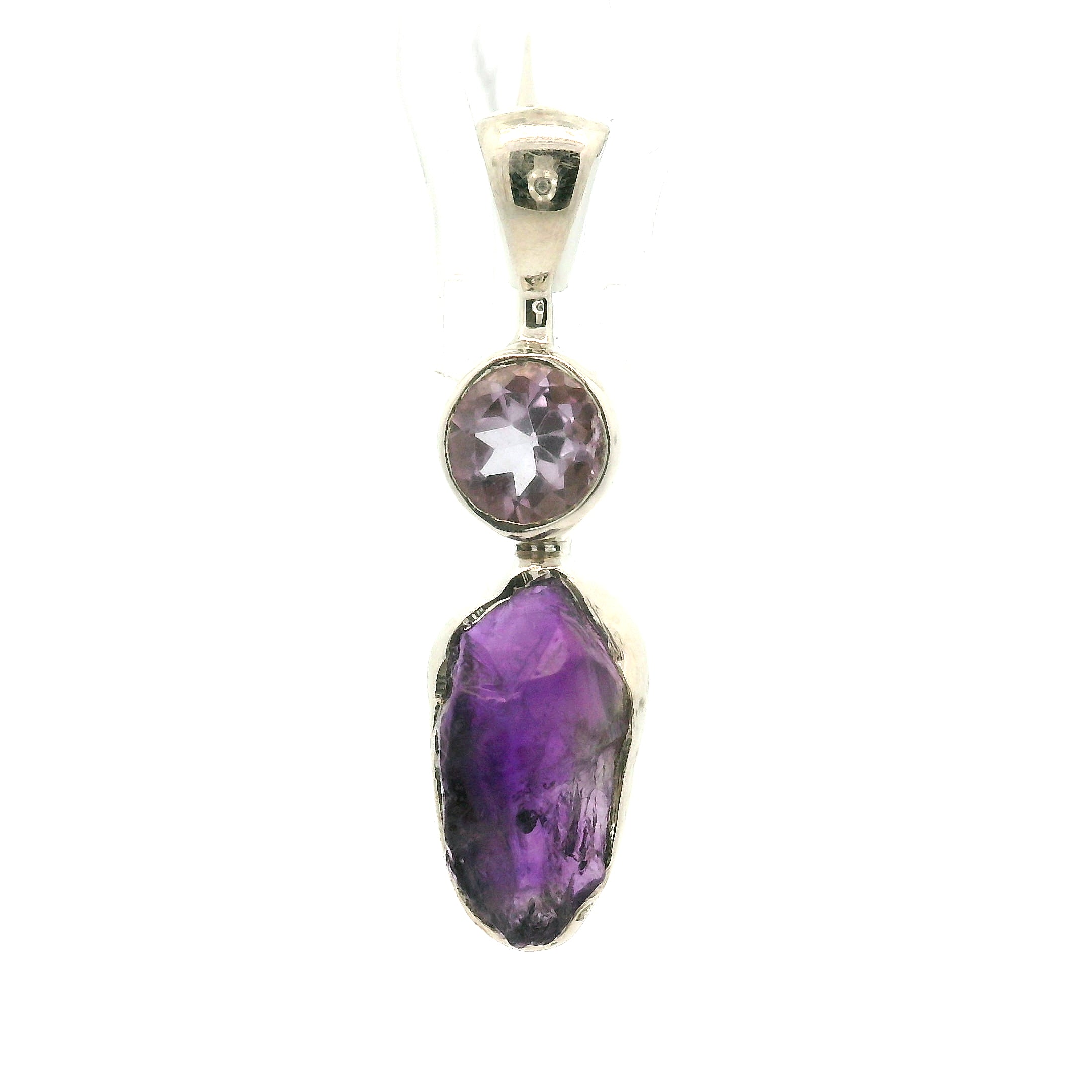 Amethyst Multi-Stone Pendants .925 Silver for Intuition and Energetic Purification