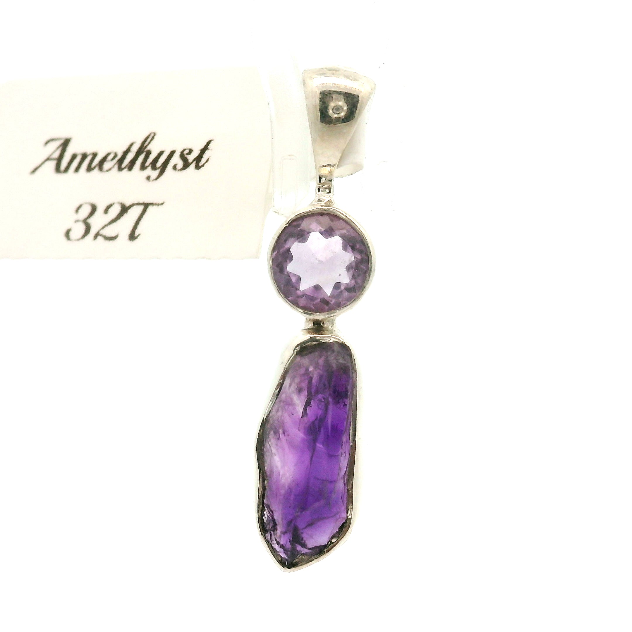 Amethyst Multi-Stone Pendants .925 Silver for Intuition and Energetic Purification