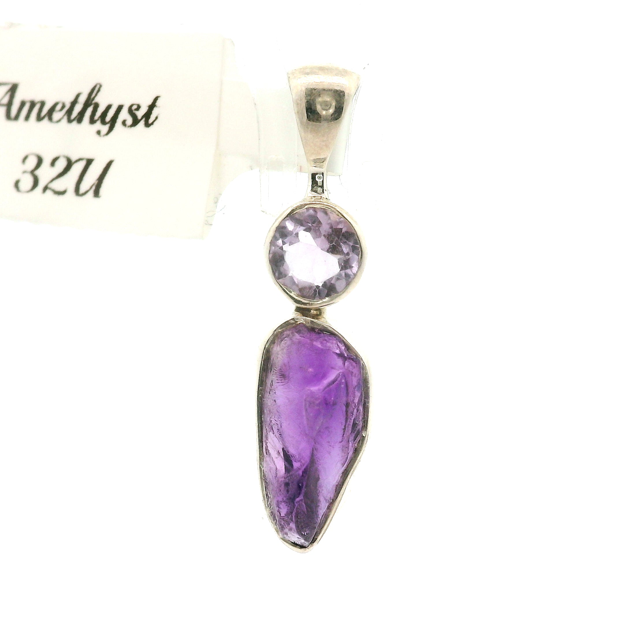 Amethyst Multi-Stone Pendants .925 Silver for Intuition and Energetic Purification