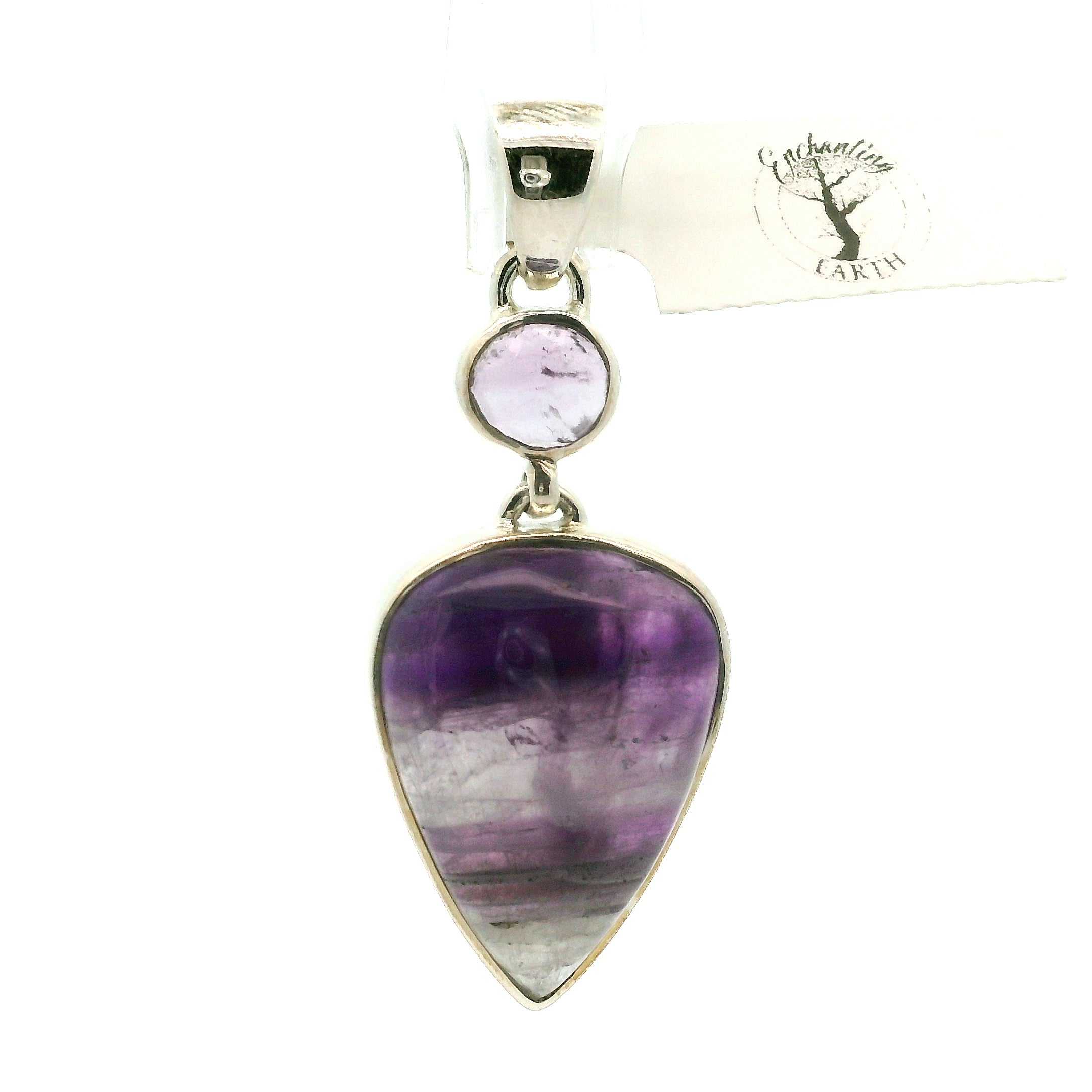 Amethyst Multi-Stone Pendants .925 Silver for Intuition and Energetic Purification