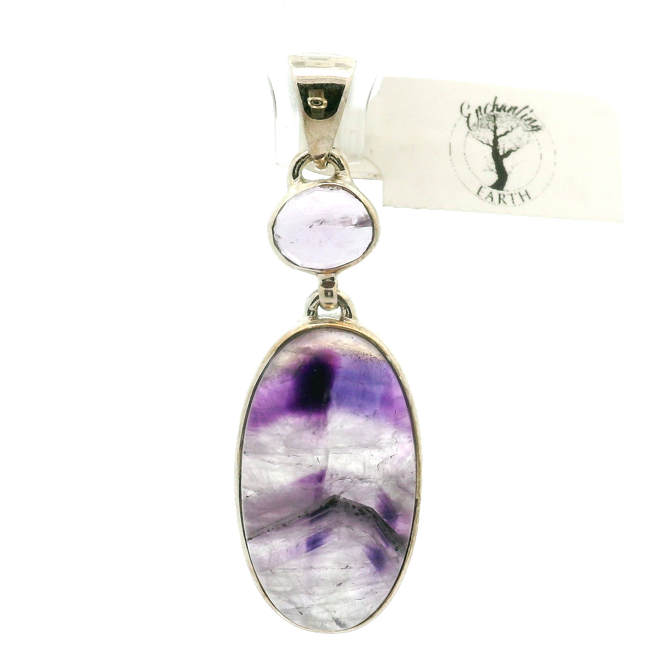 Amethyst Multi-Stone Pendants .925 Silver for Intuition and Energetic Purification