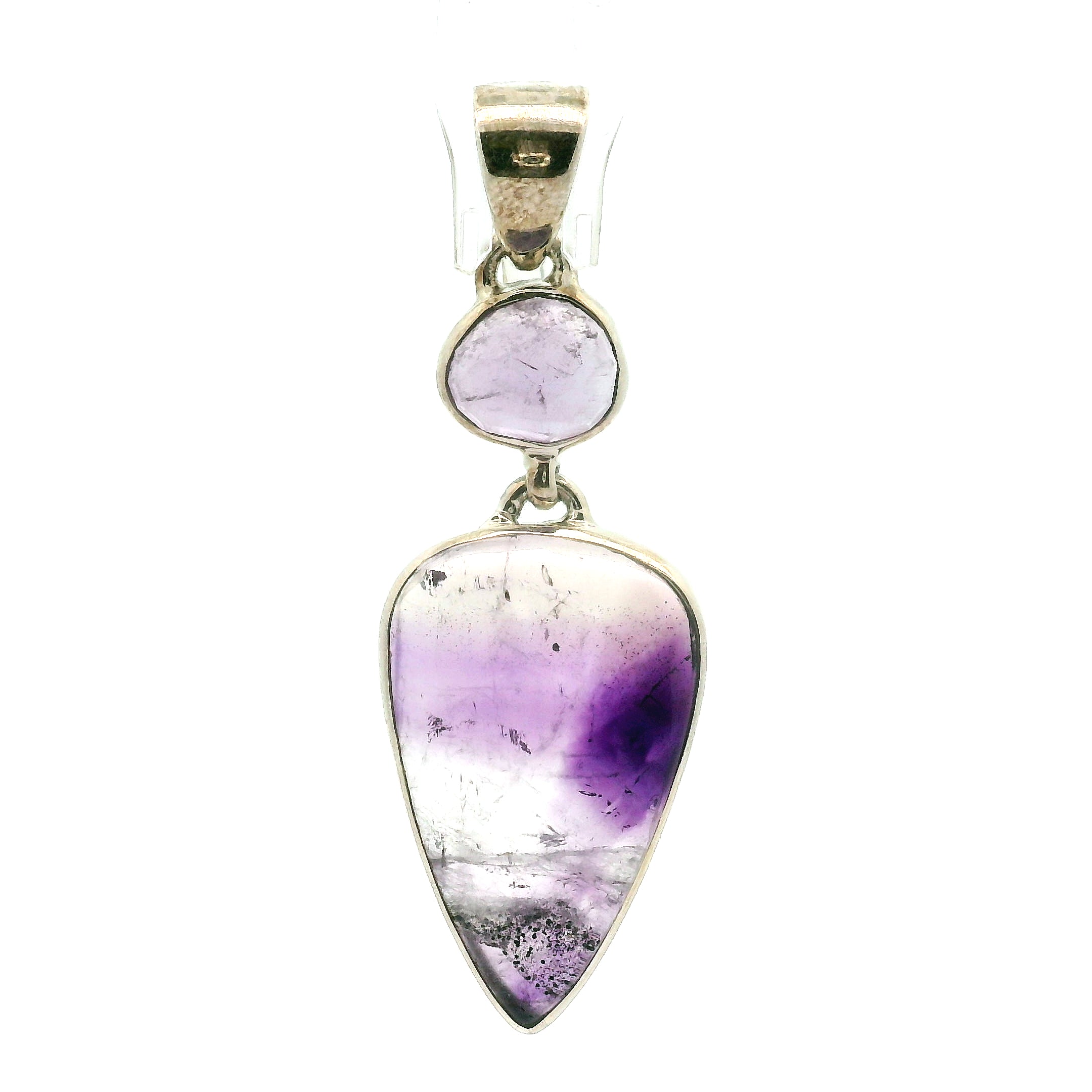Amethyst Multi-Stone Pendants .925 Silver for Intuition and Energetic Purification