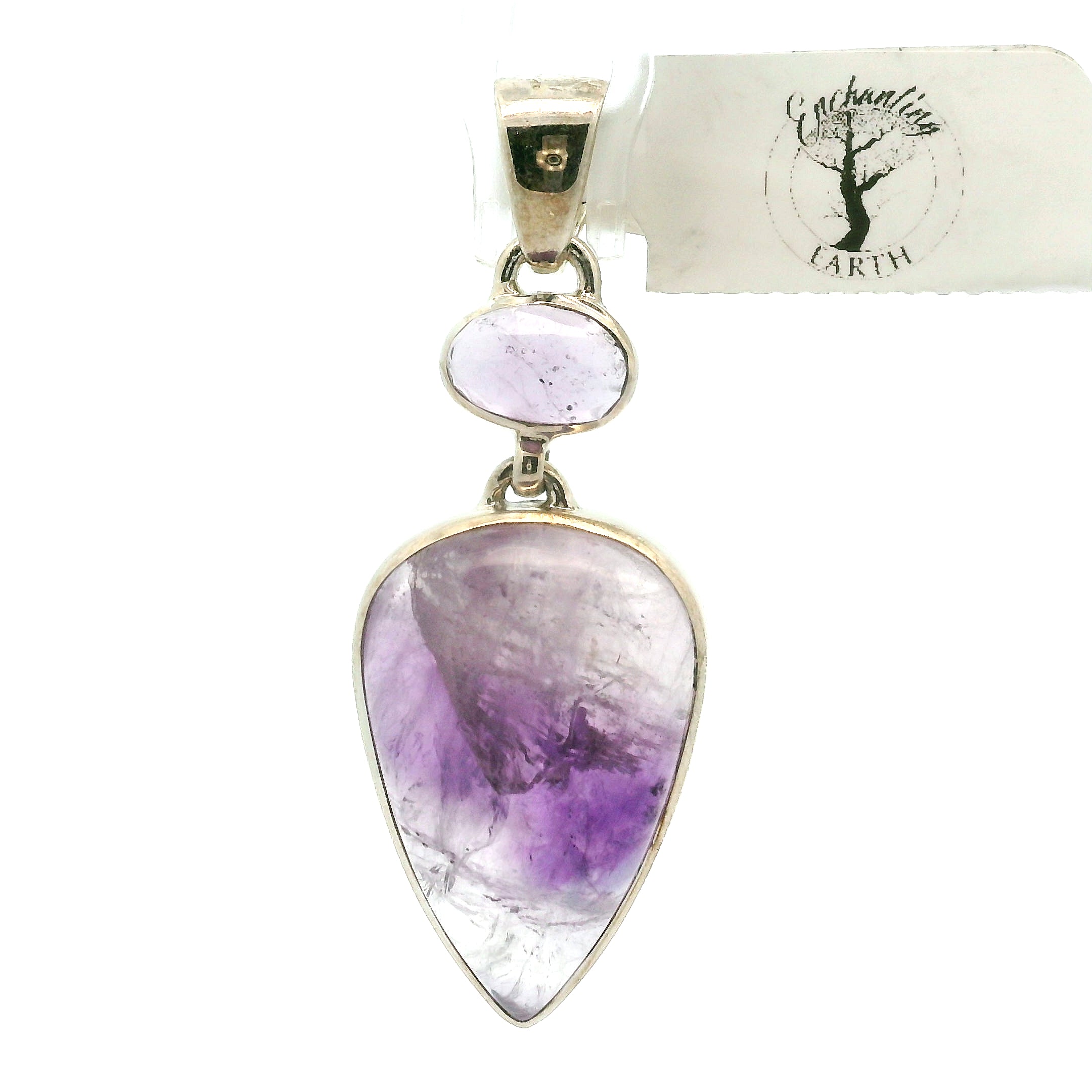 Amethyst Multi-Stone Pendants .925 Silver for Intuition and Energetic Purification