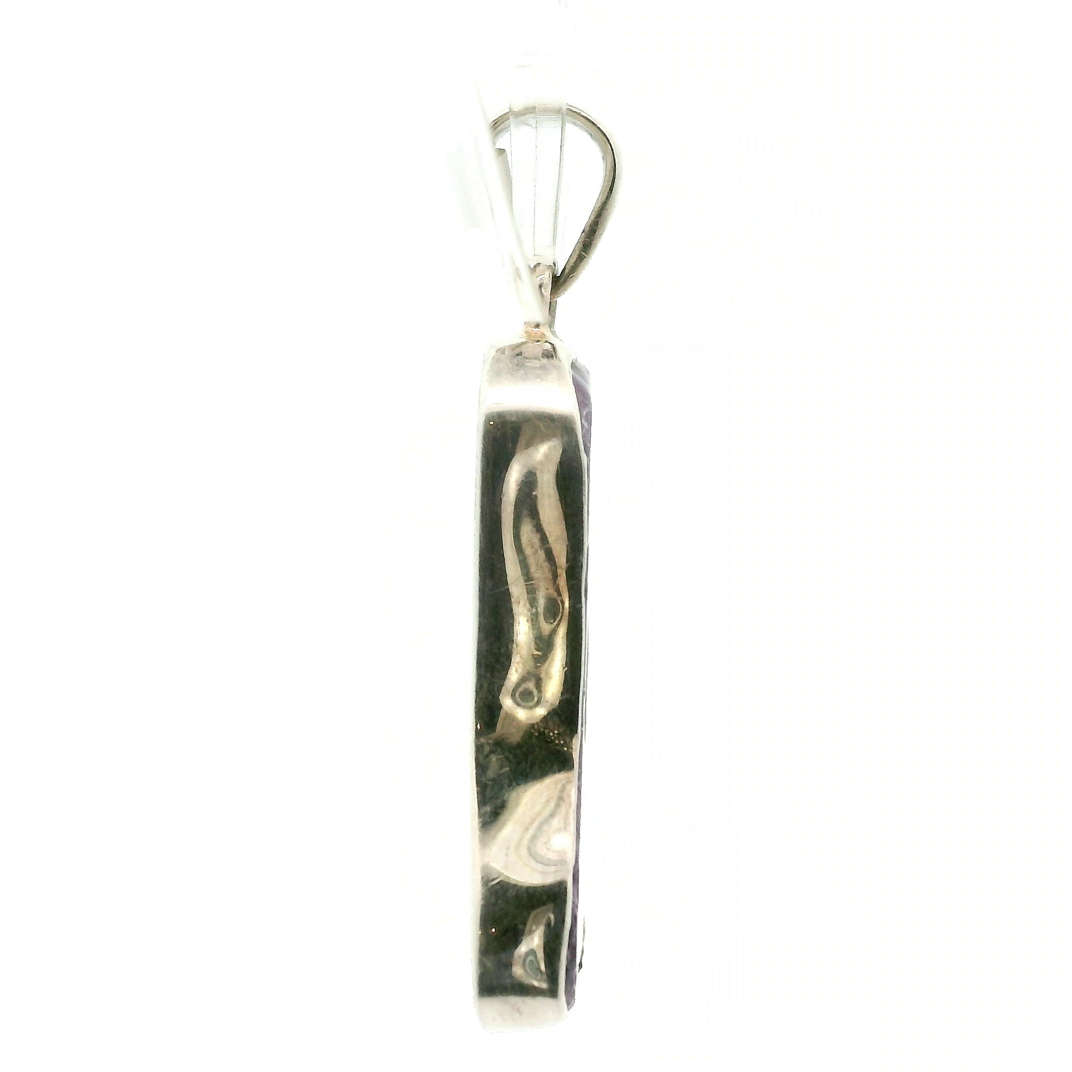 Trapiche Amethyst Pendant .925 Silver for Spiritual Growth and Clarity