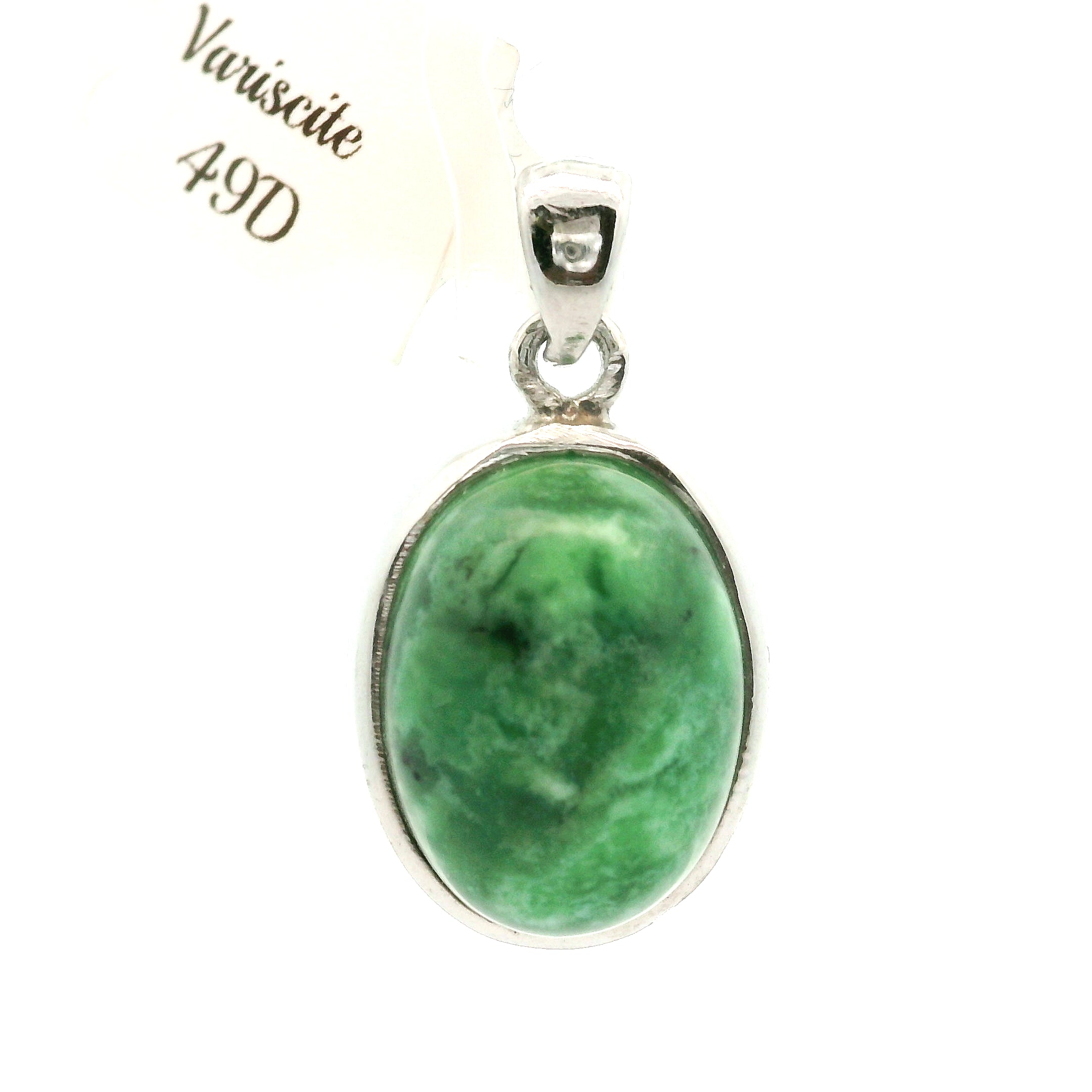 Variscite Pendant .925 Silver for Emotional Healing, Joy, Love and Prosperity