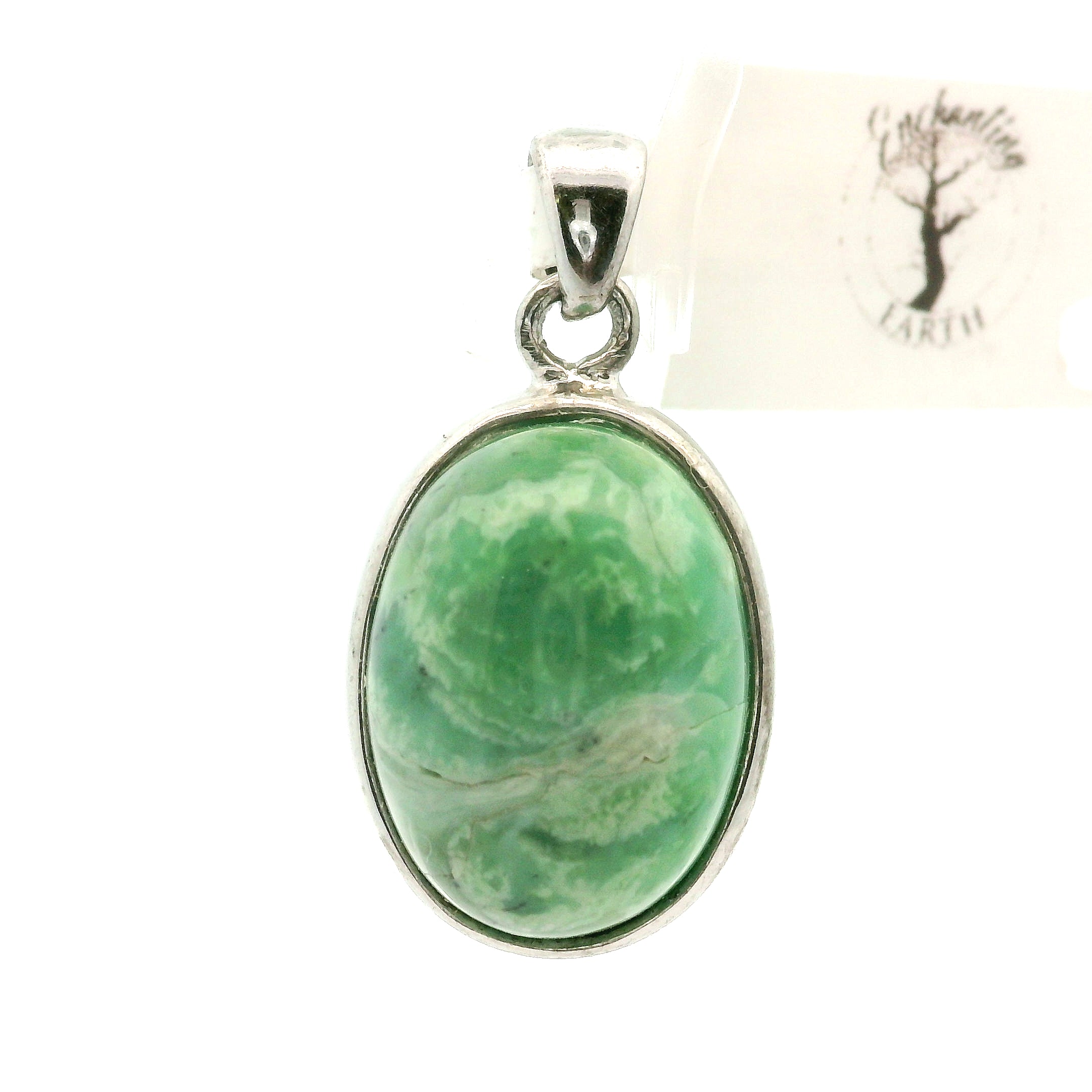 Variscite Pendant .925 Silver for Emotional Healing, Joy, Love and Prosperity