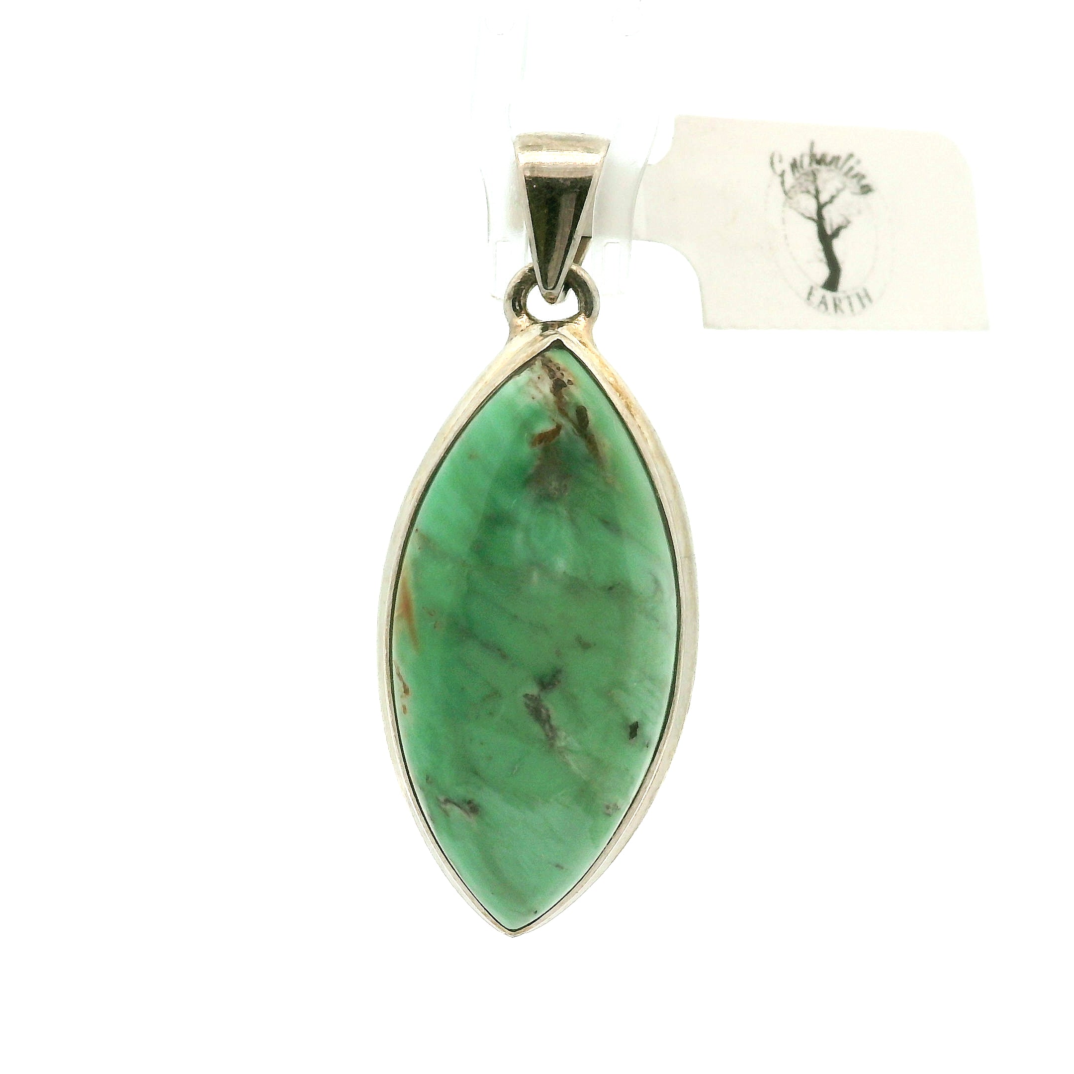 Variscite Pendant .925 Silver for Emotional Healing, Joy, Love and Prosperity