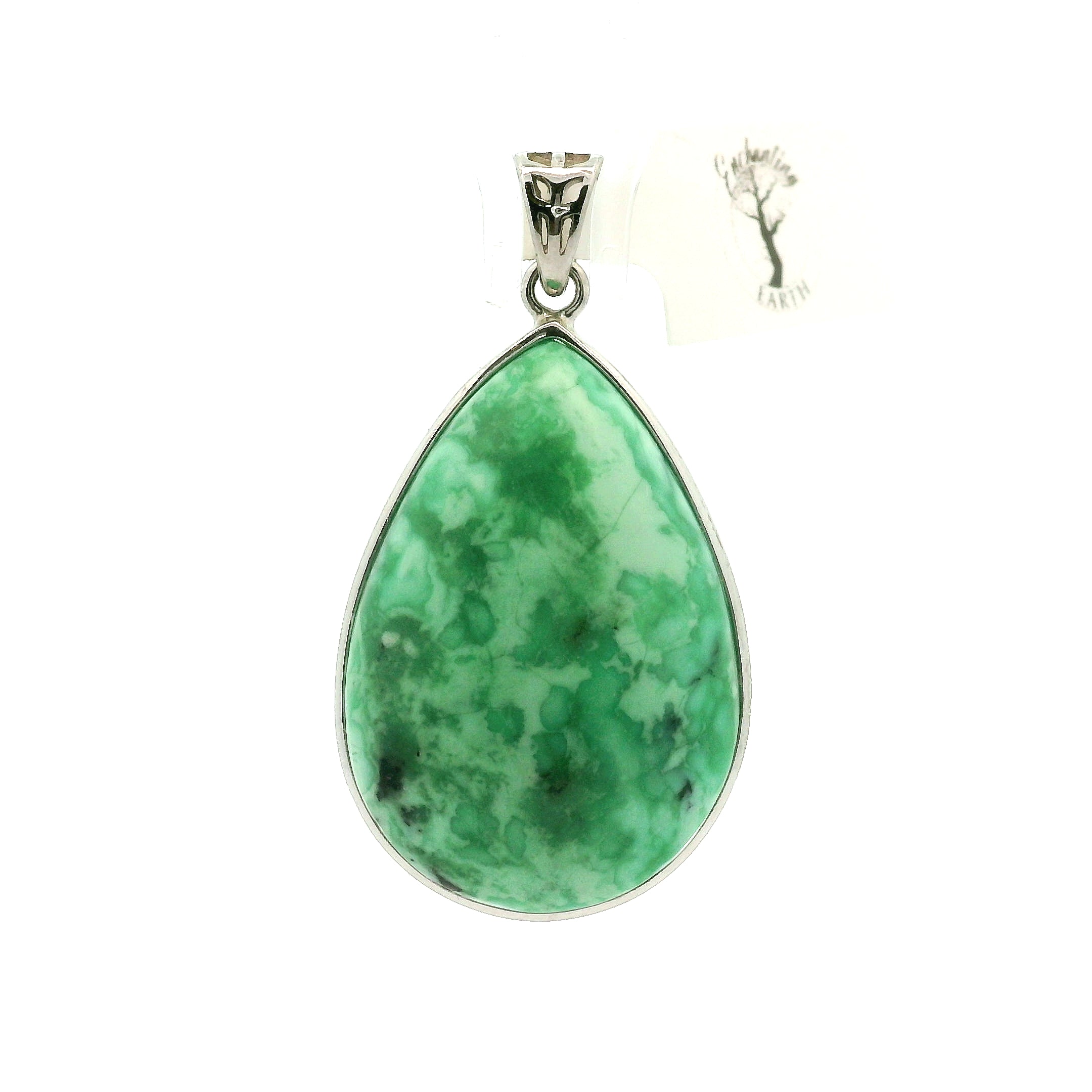 Variscite Pendant .925 Silver for Emotional Healing, Joy, Love and Prosperity