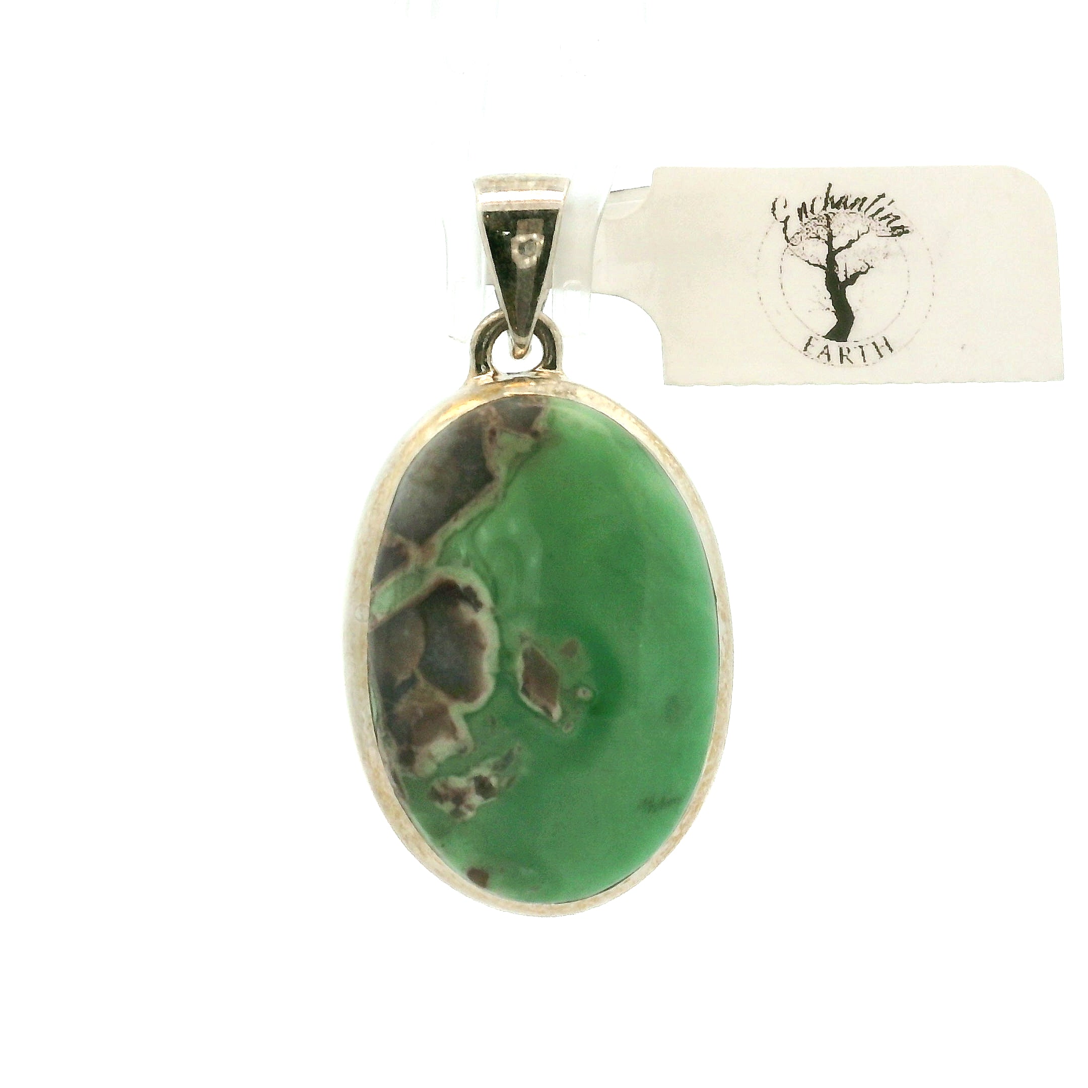 Variscite Pendant .925 Silver for Emotional Healing, Joy, Love and Prosperity