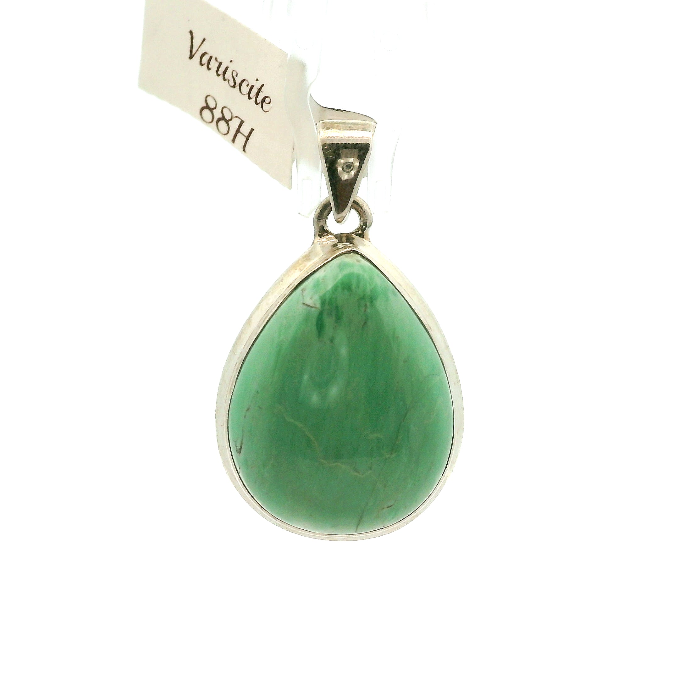 Variscite Pendant .925 Silver for Emotional Healing, Joy, Love and Prosperity