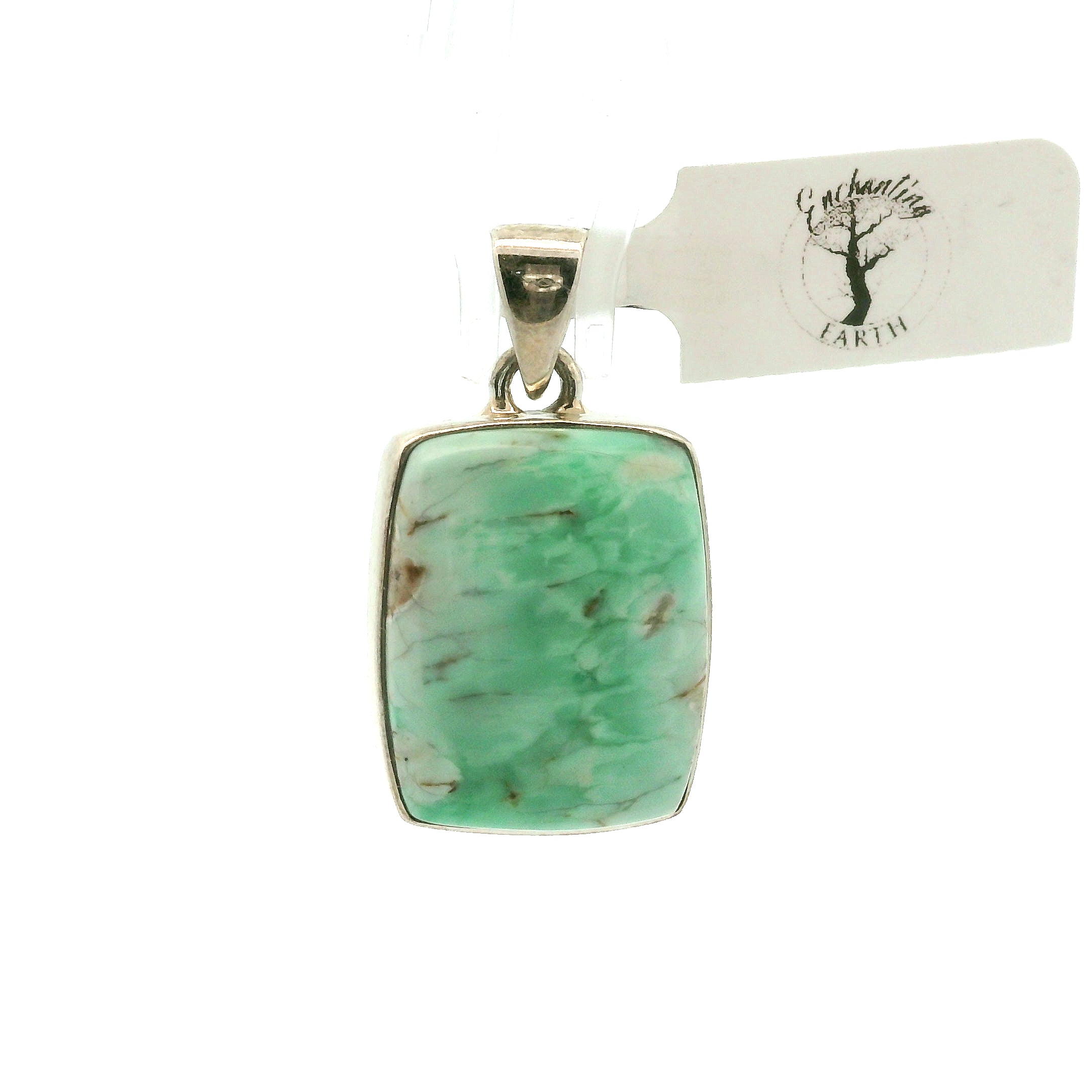 Variscite Pendant .925 Silver for Emotional Healing, Joy, Love and Prosperity