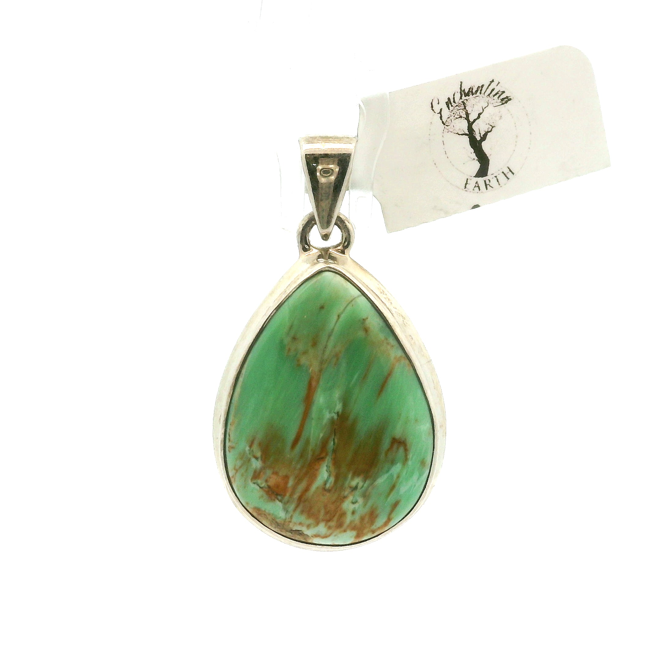 Variscite Pendant .925 Silver for Emotional Healing, Joy, Love and Prosperity