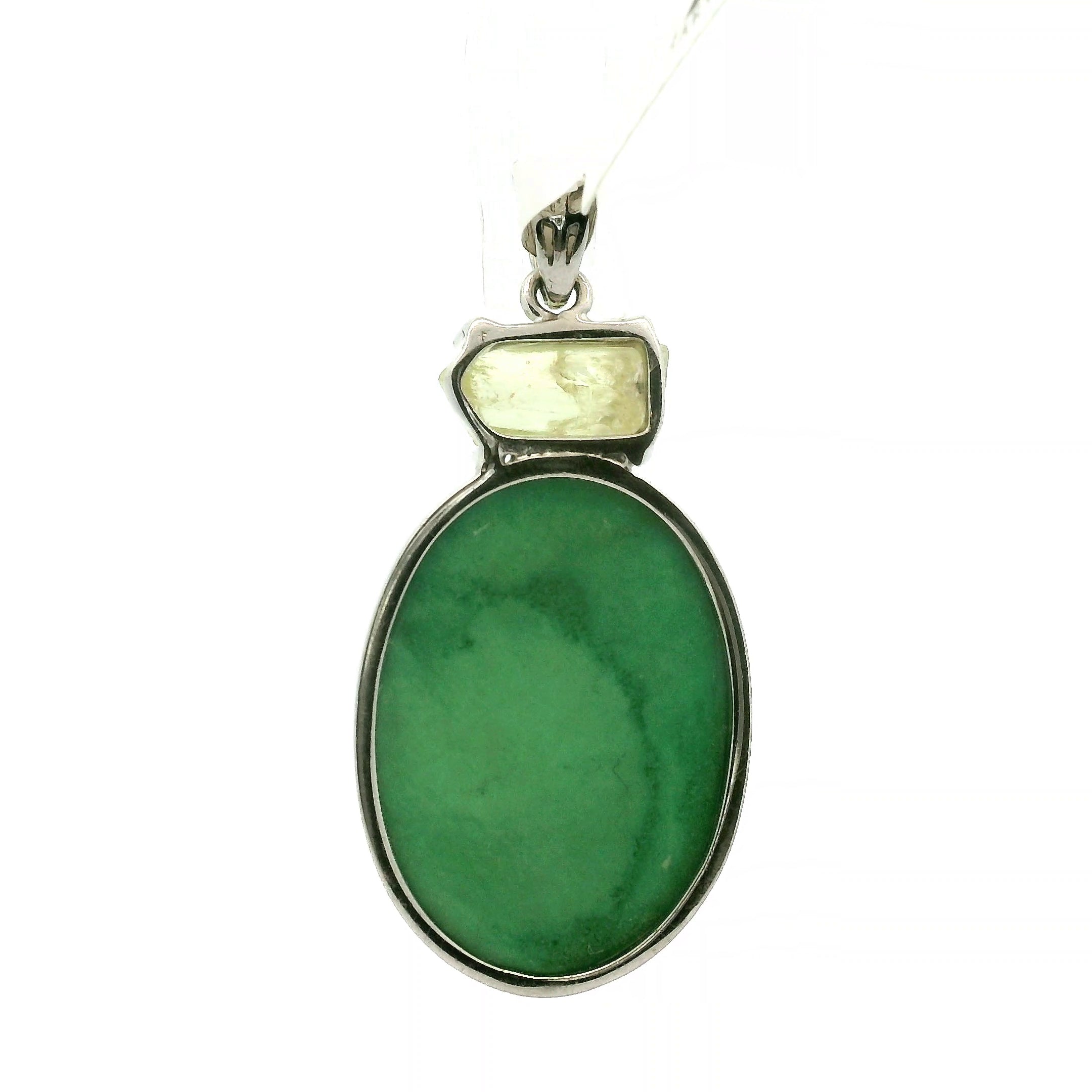 Variscite with Golden Yellow Apatite .925 Silver for Emotional Healing, Joy, Love and Prosperity