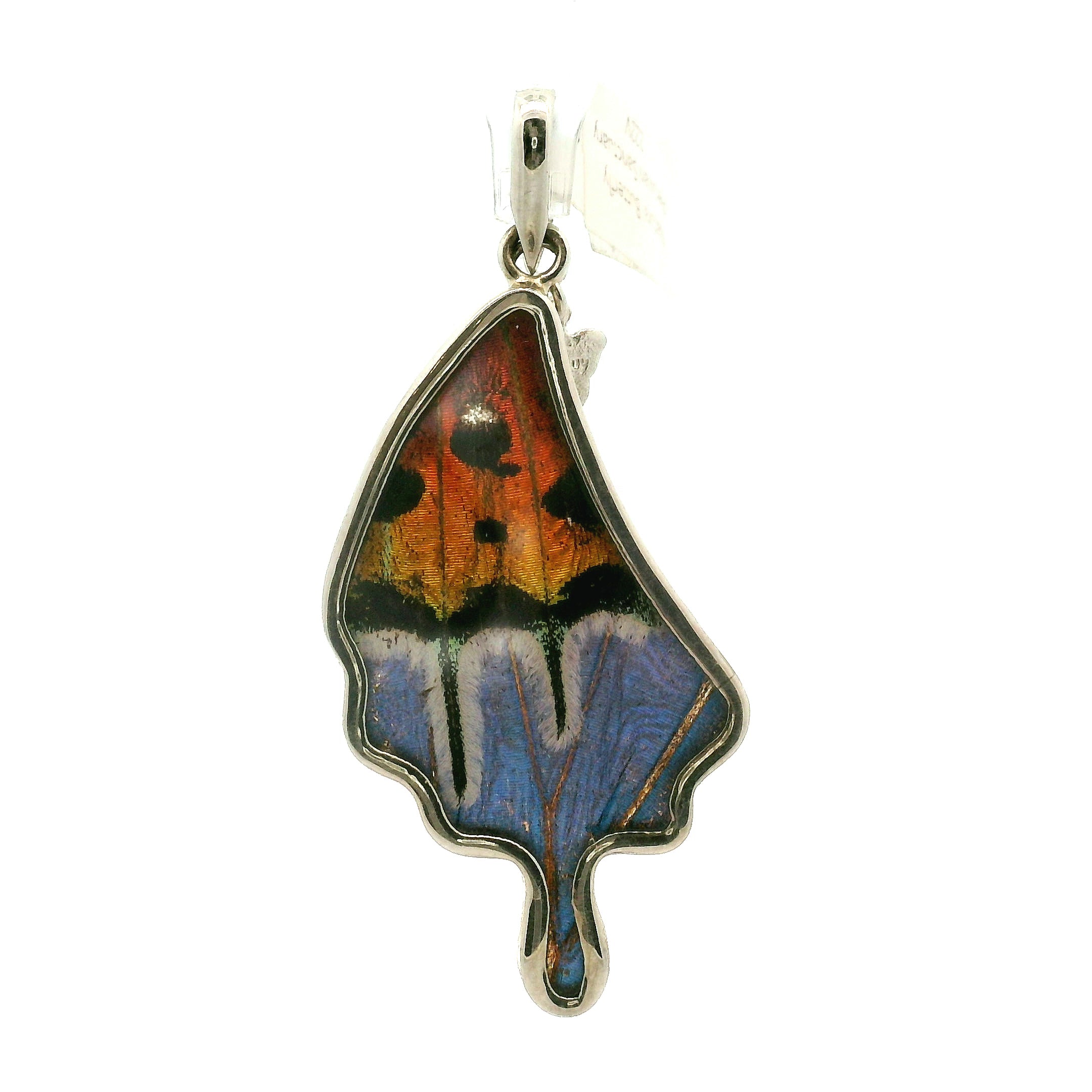 Peruvian Sanctuary Butterfly Wing Pendant .925 Silver for for Freedom and Harmony with Nature