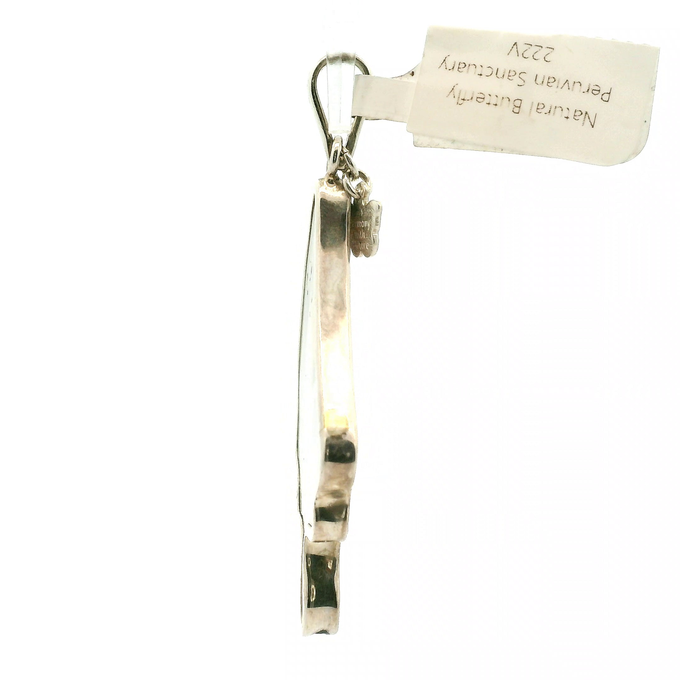 Peruvian Sanctuary Butterfly Wing Pendant .925 Silver for for Freedom and Harmony with Nature