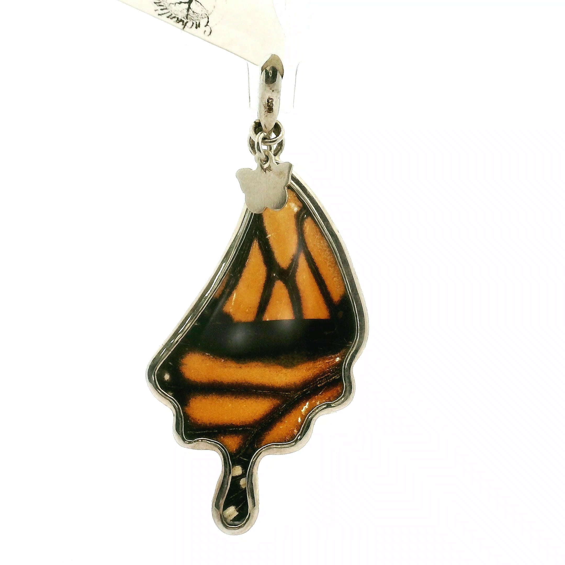 Peruvian Sanctuary Butterfly Wing Pendant .925 Silver for for Freedom and Harmony with Nature