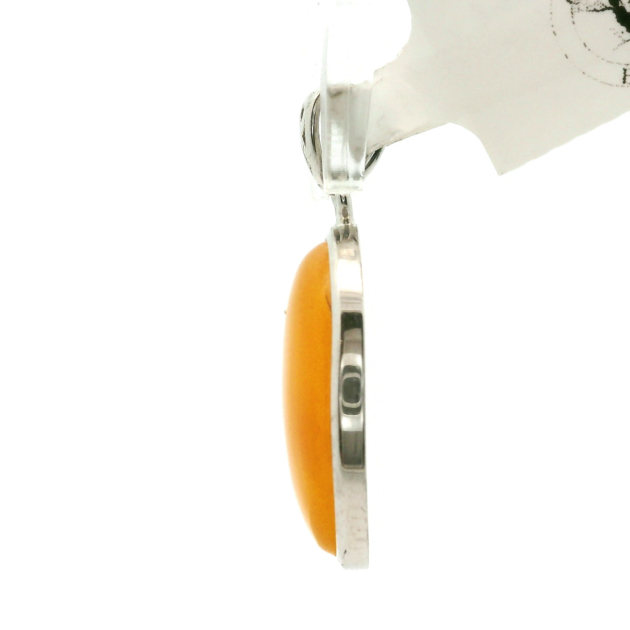 Baltic Butterscotch Amber Pendant .925 Silver for for Joy and Optimism