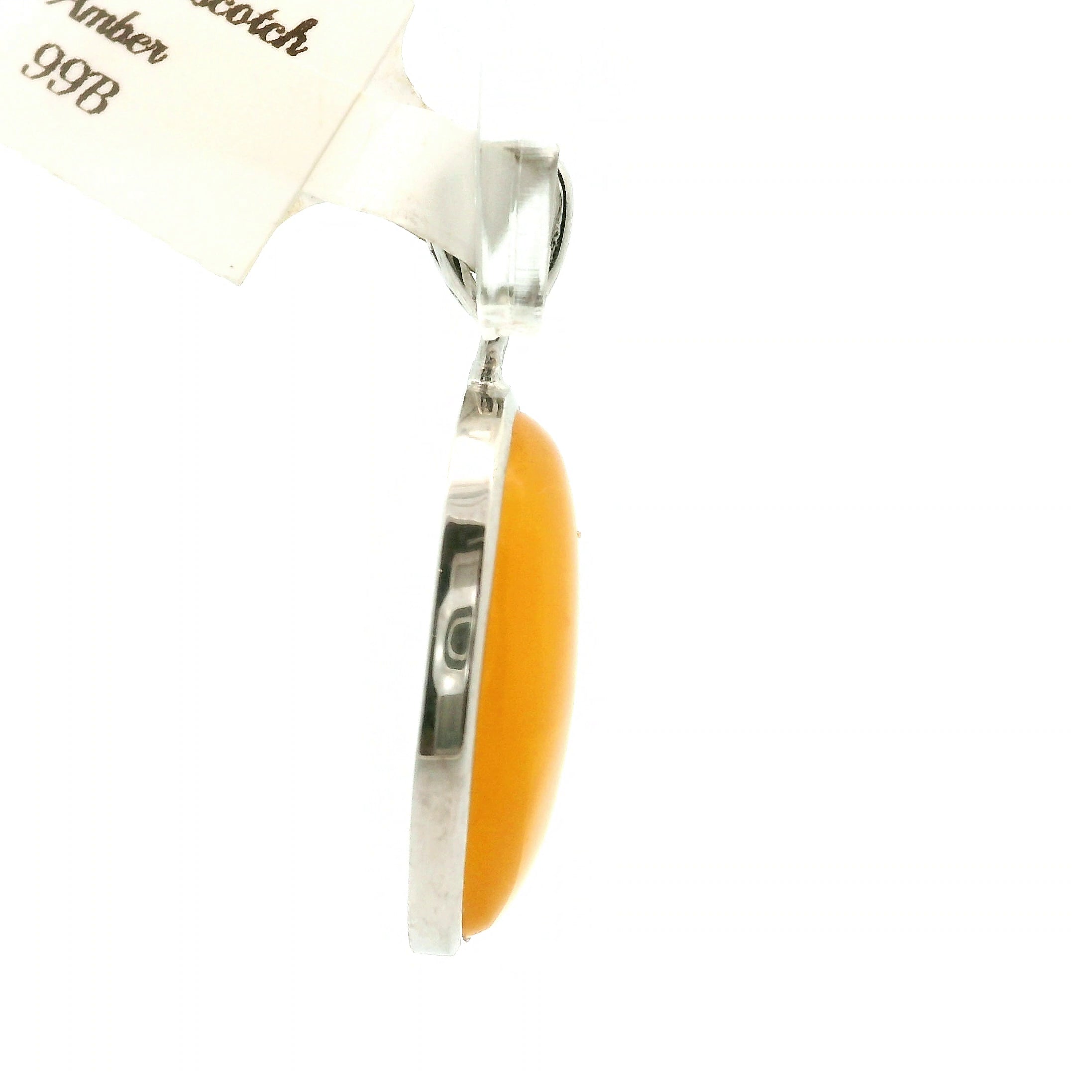 Baltic Butterscotch Amber Pendant .925 Silver for for Joy and Optimism