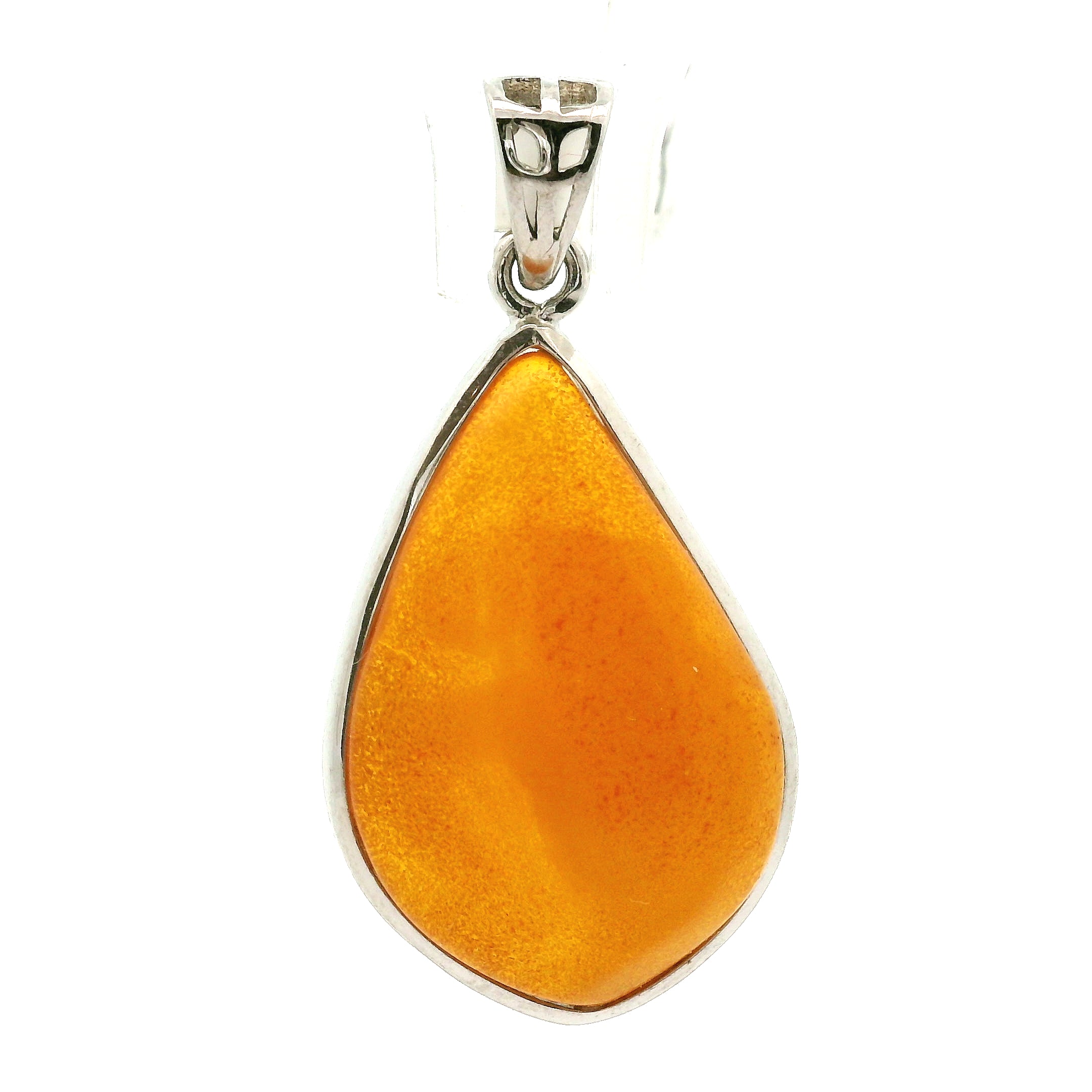 Baltic Butterscotch Amber Pendant .925 Silver for for Joy and Optimism