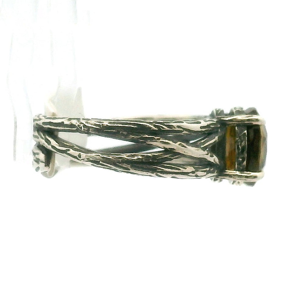 Sphene Bad Witch Cuff Ring .925 Silver for Revitalizing your Life Force Energy and Accelerates Manifestations