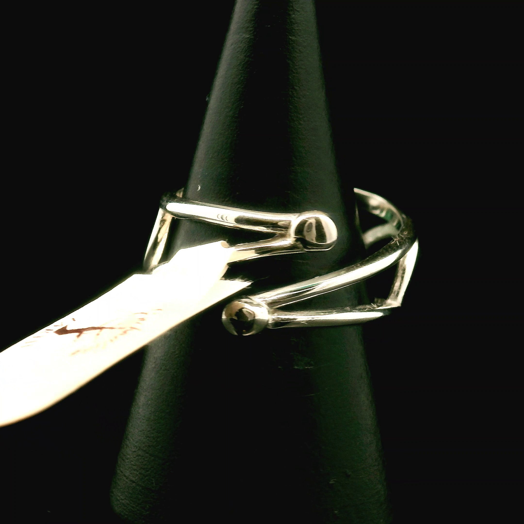 Chrysoprase Faceted Cuff Ring .925 Silver for Healing, Growth and Rebirth