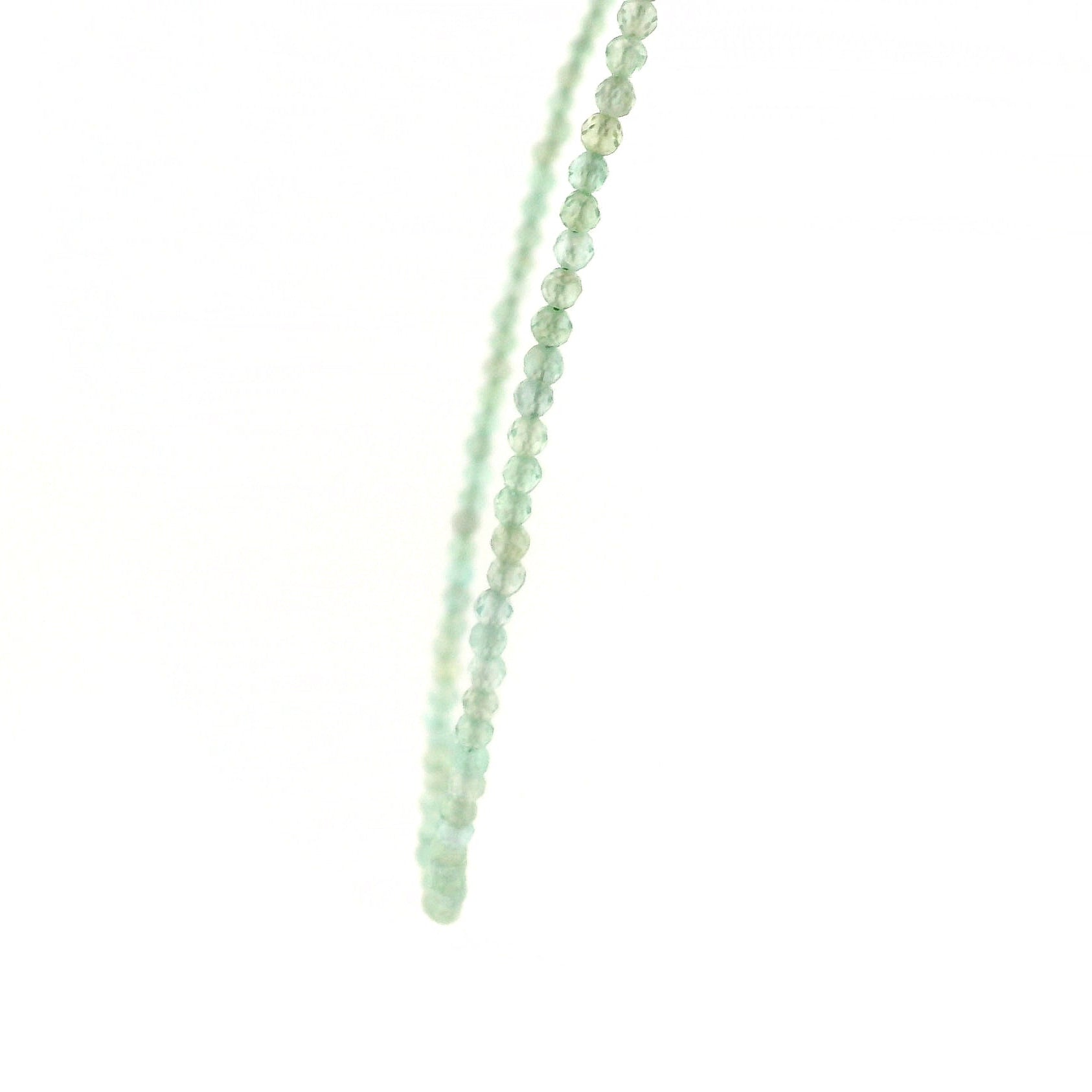 Green Apatite Micro Faceted Choker/Layering Necklace 925 Silver for Courage, Growth and Hope