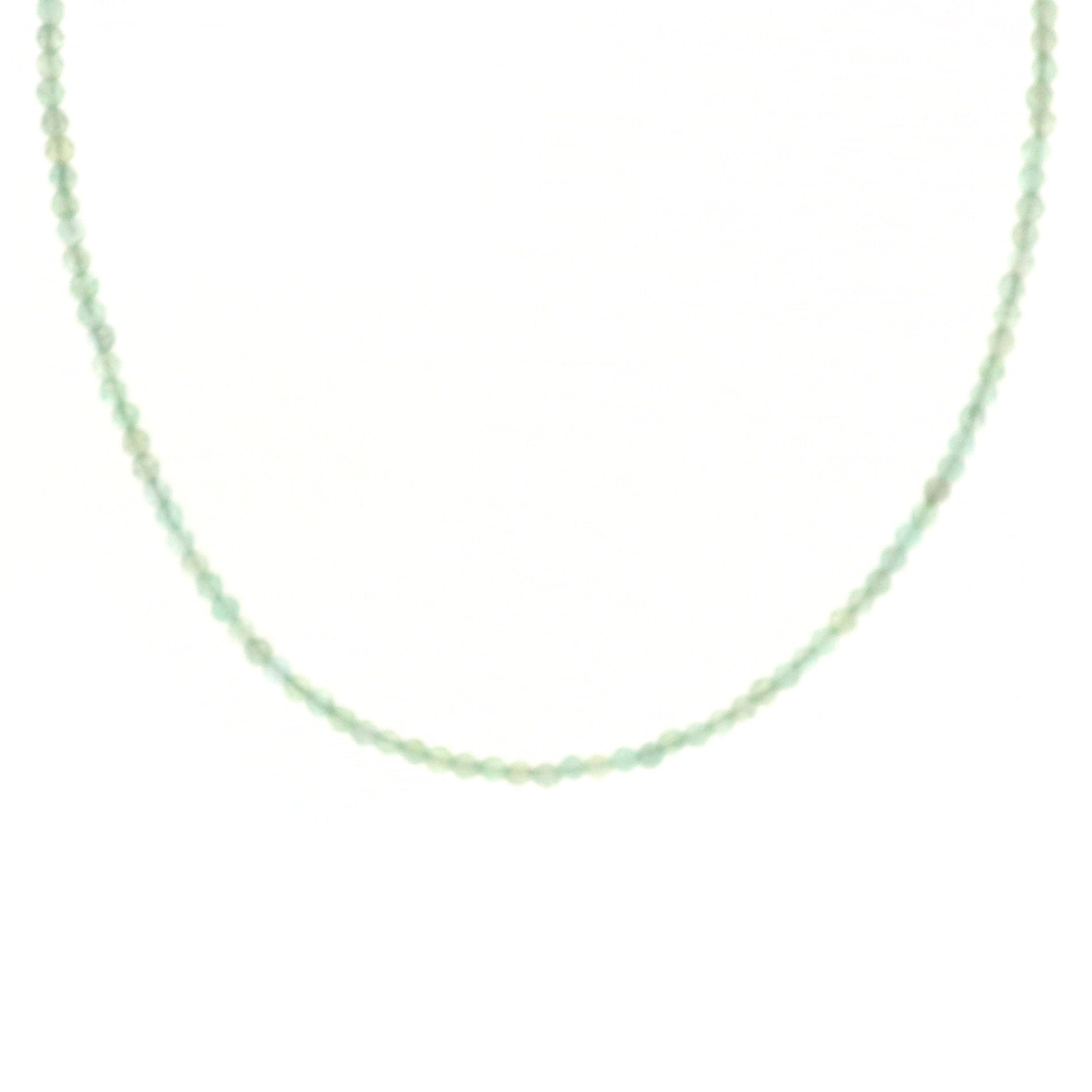 Green Apatite Micro Faceted Choker/Layering Necklace 925 Silver for Courage, Growth and Hope