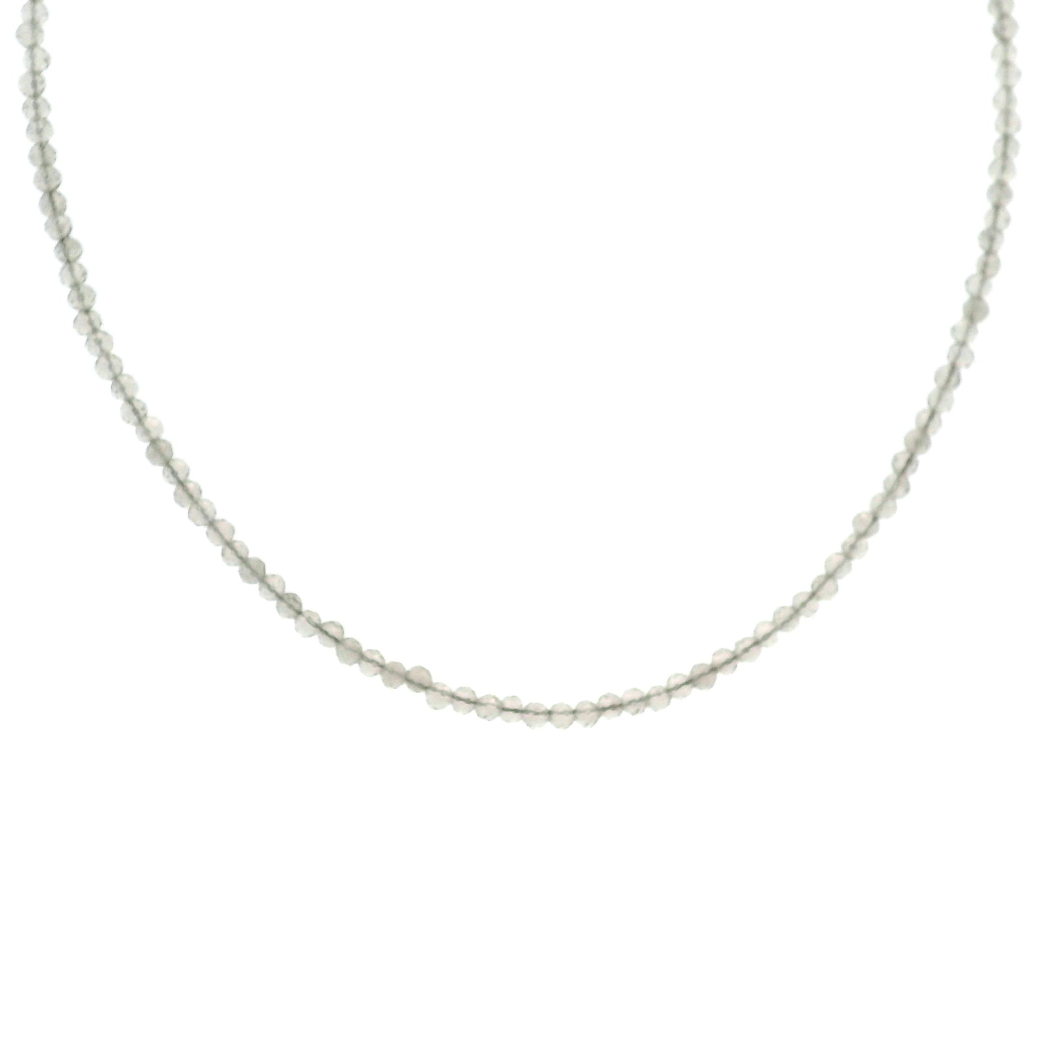 Smoky Quartz Micro Faceted Choker/Layering Necklace 925 Silver for Grounding and Cleansing