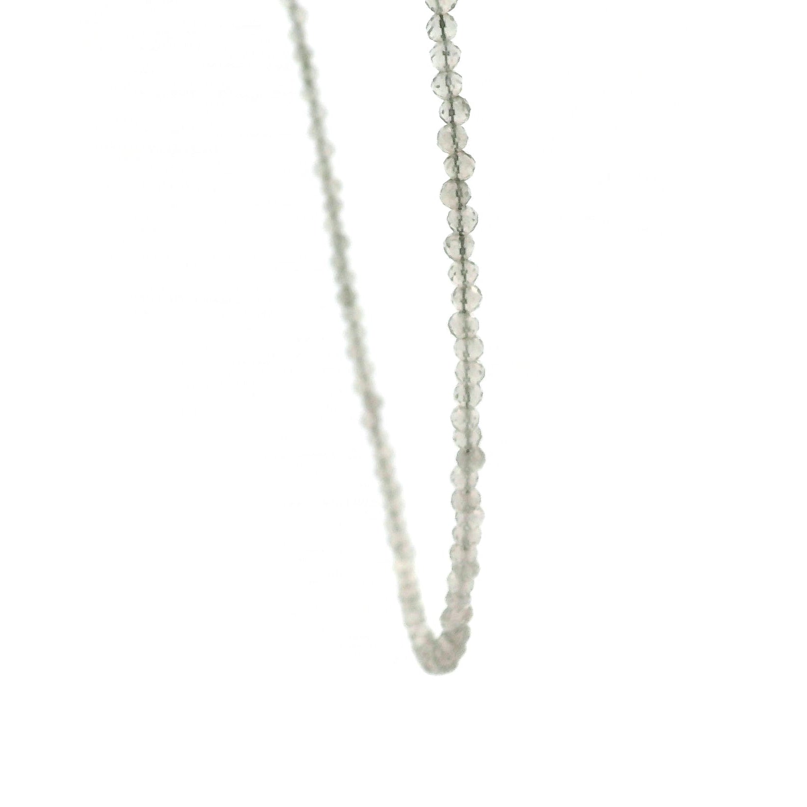 Smoky Quartz Micro Faceted Choker/Layering Necklace 925 Silver for Grounding and Cleansing