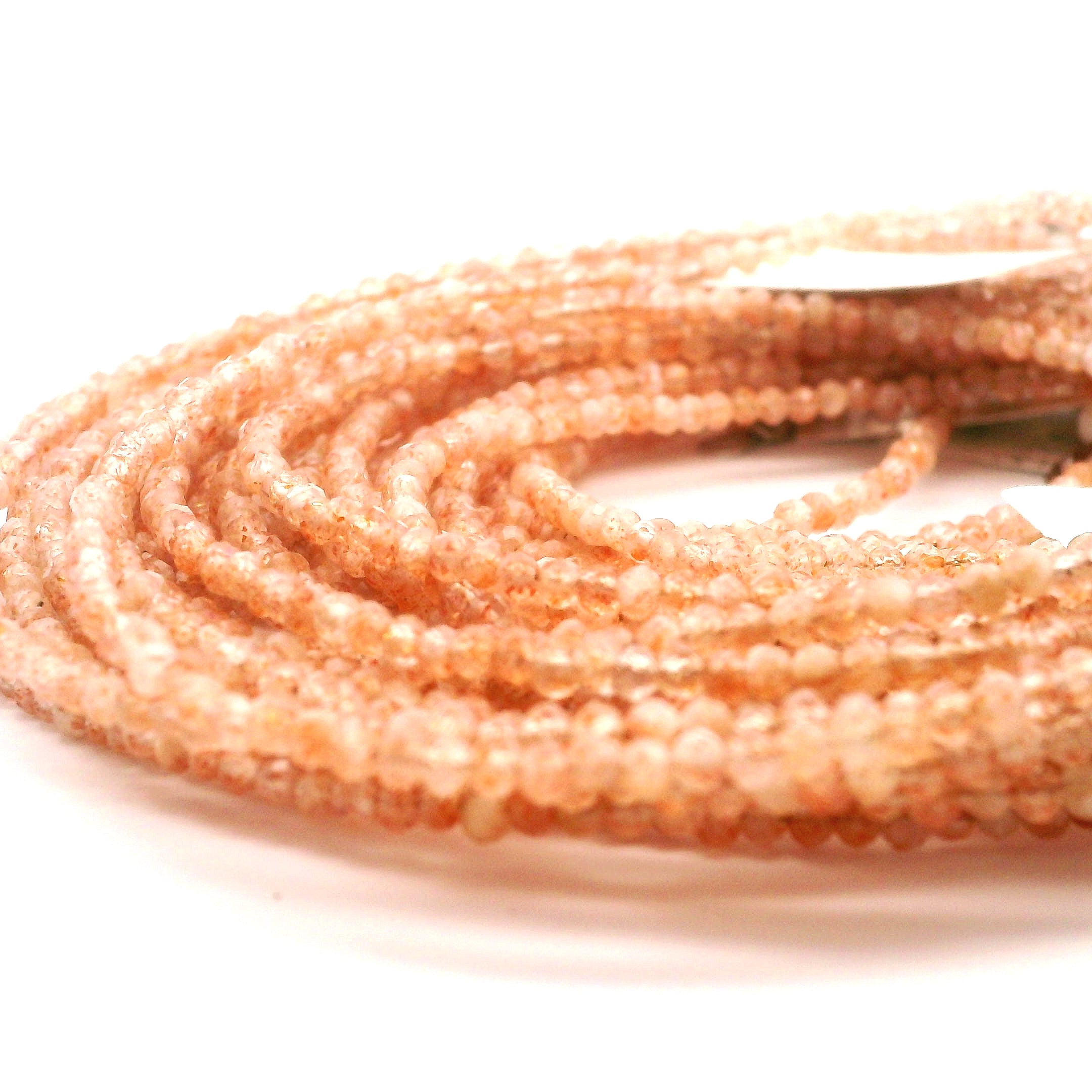 Sunstone Necklace (2mm beads) for Compassion & Loyalty