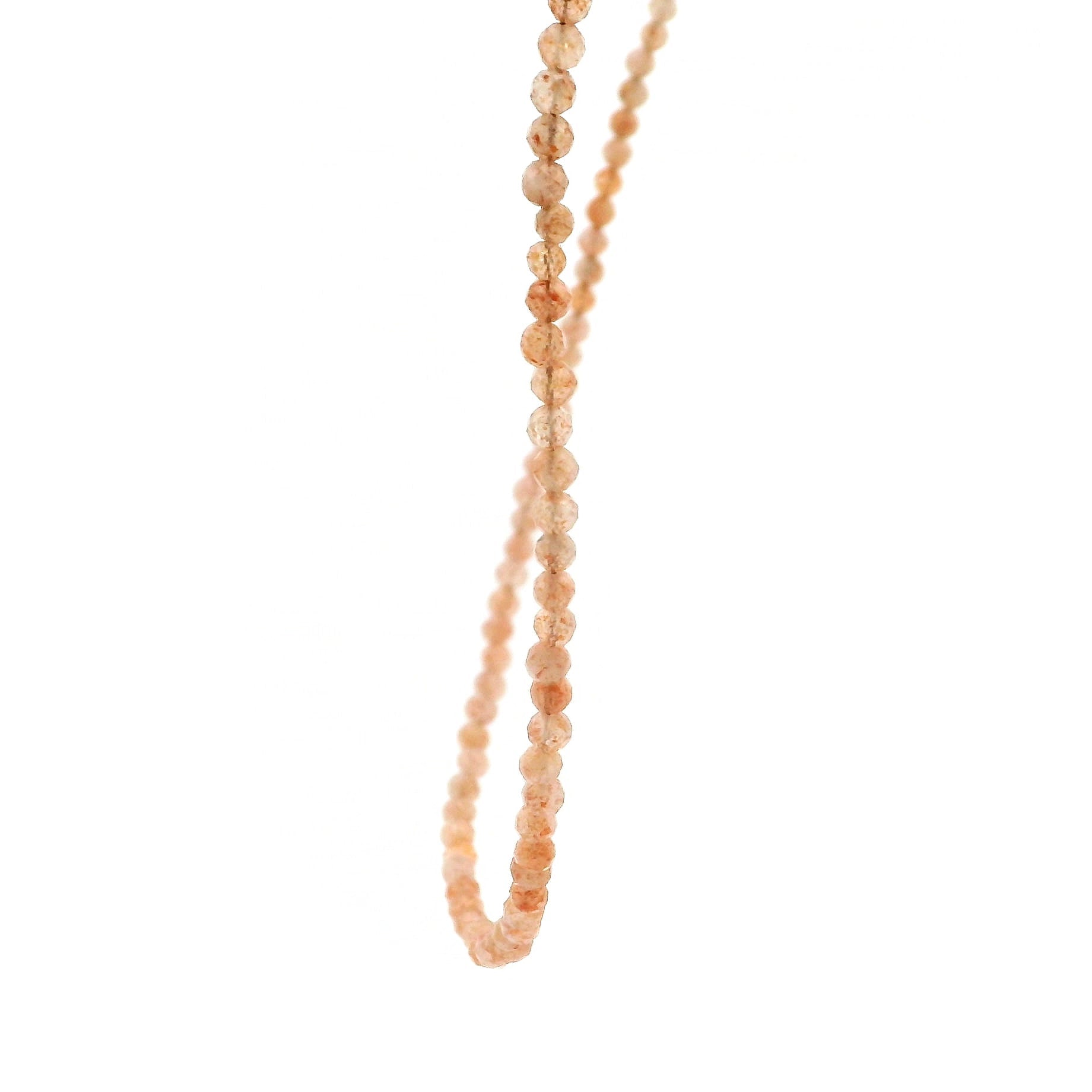 Sunstone Micro Faceted Choker/Layering Necklace 925 Silver for Energy and Vitality