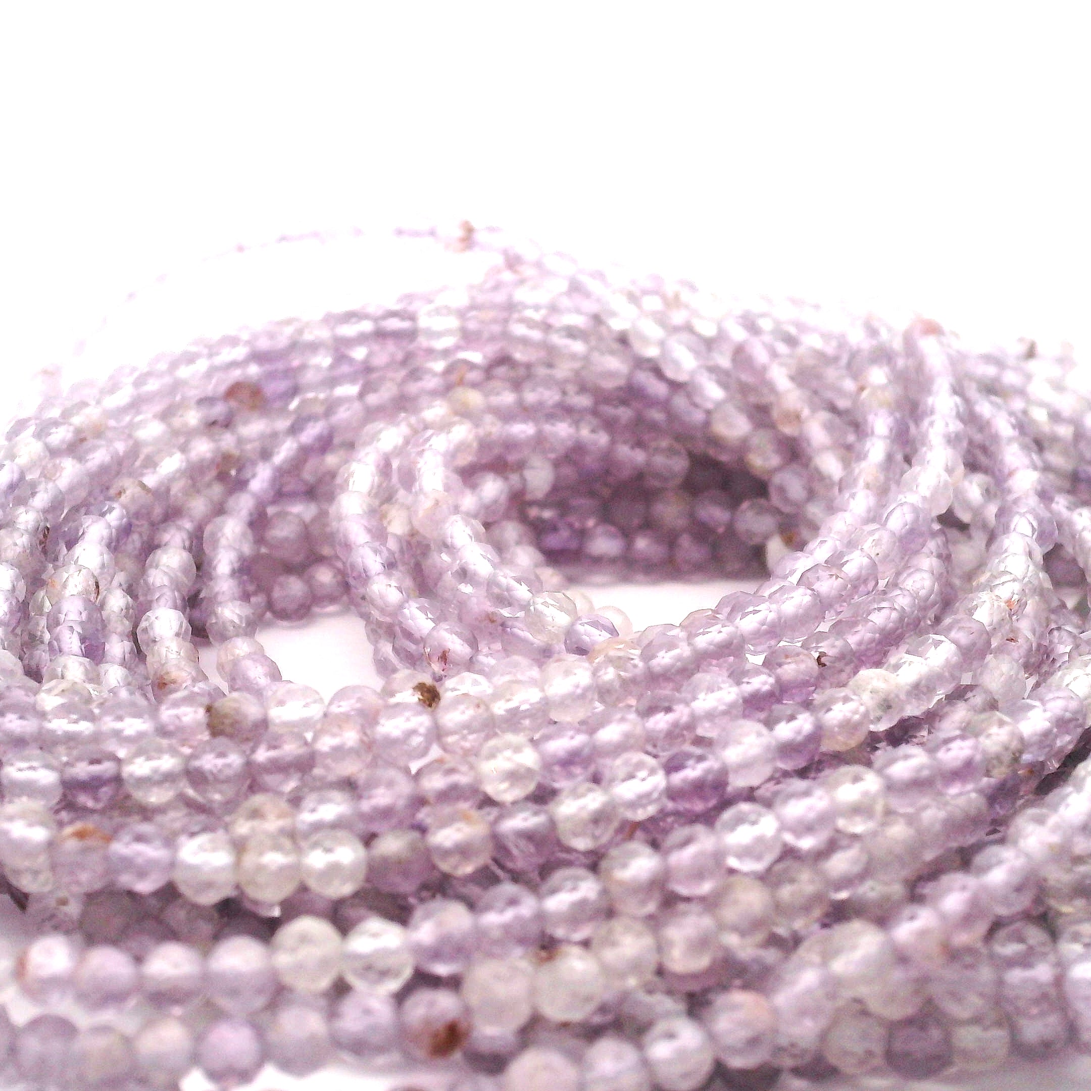 Garden Lodolite Micro Faceted Choker/Layering Necklace 925 Silver for Focus and Manifest Desires