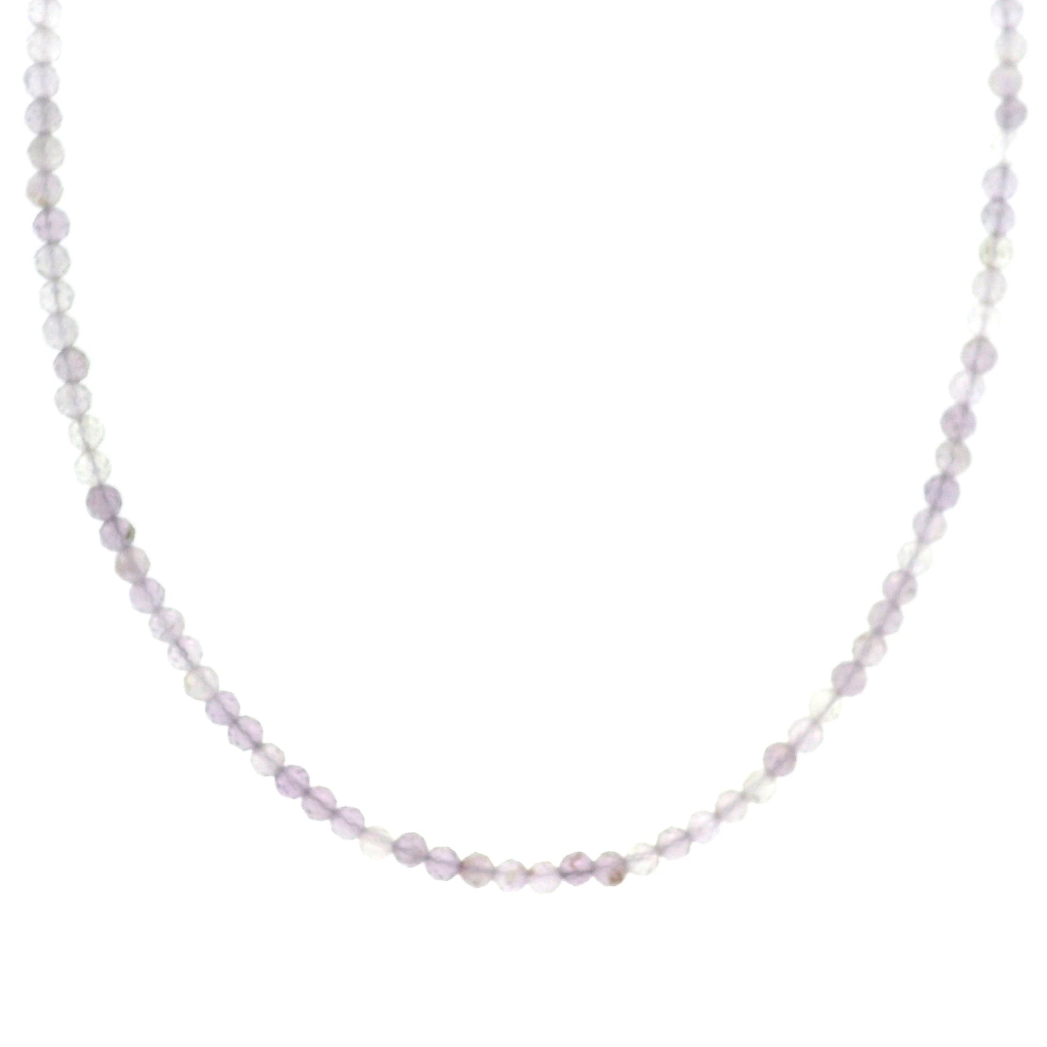 Garden Lodolite Micro Faceted Choker/Layering Necklace 925 Silver for Focus and Manifest Desires