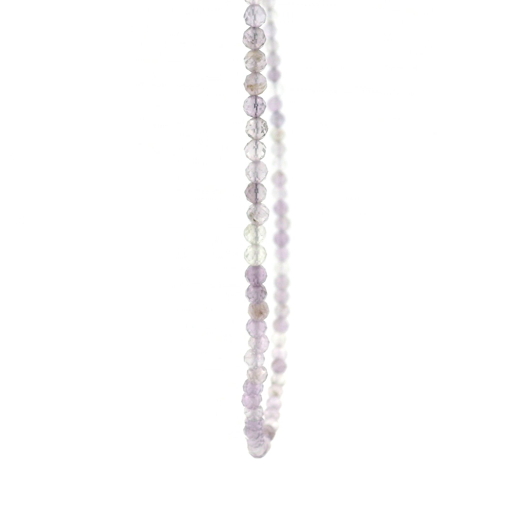 Garden Lodolite Micro Faceted Choker/Layering Necklace 925 Silver for Focus and Manifest Desires