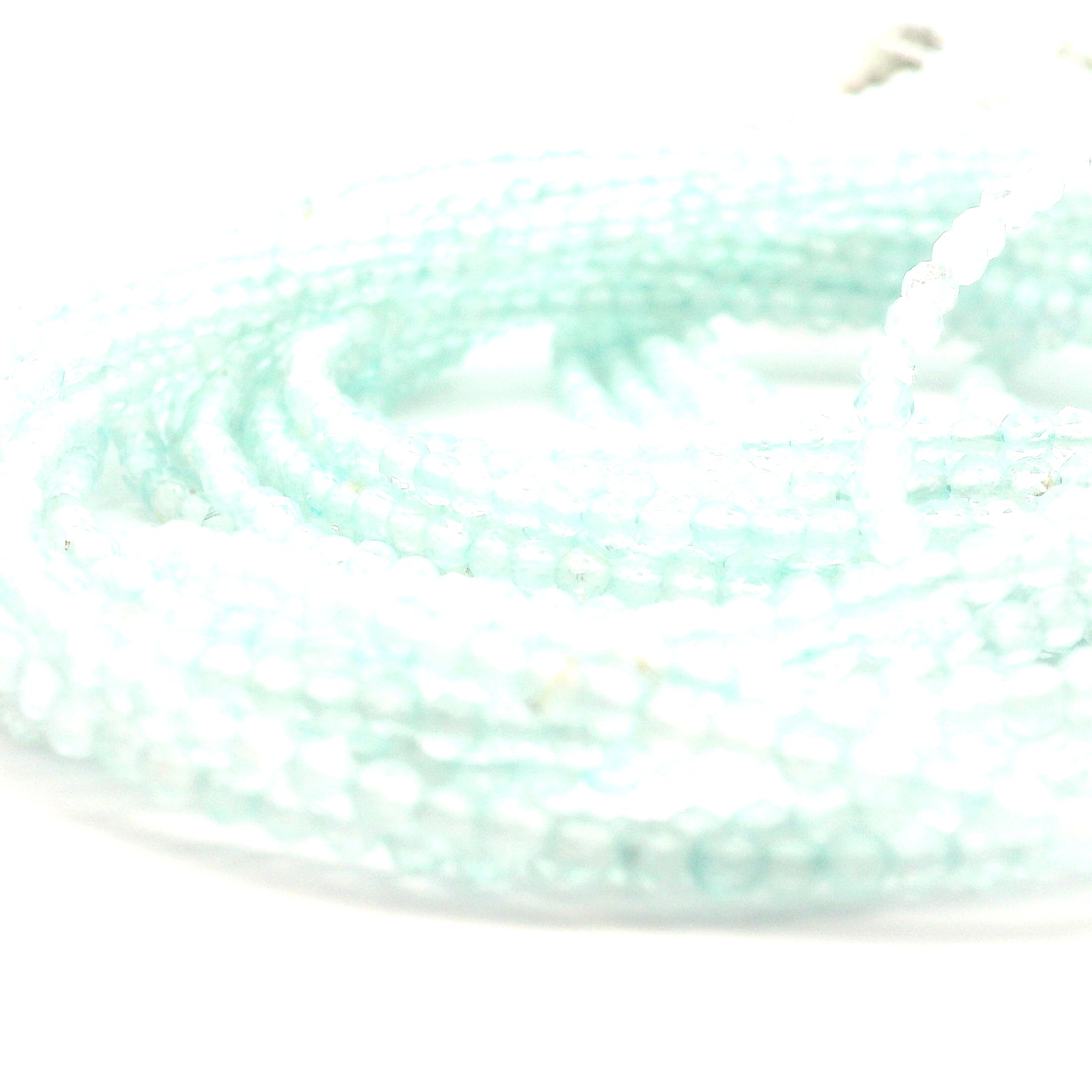 Topaz Micro Faceted Choker/Layering Necklace 925 Silver for Knowledge, Wishes and Wisdom