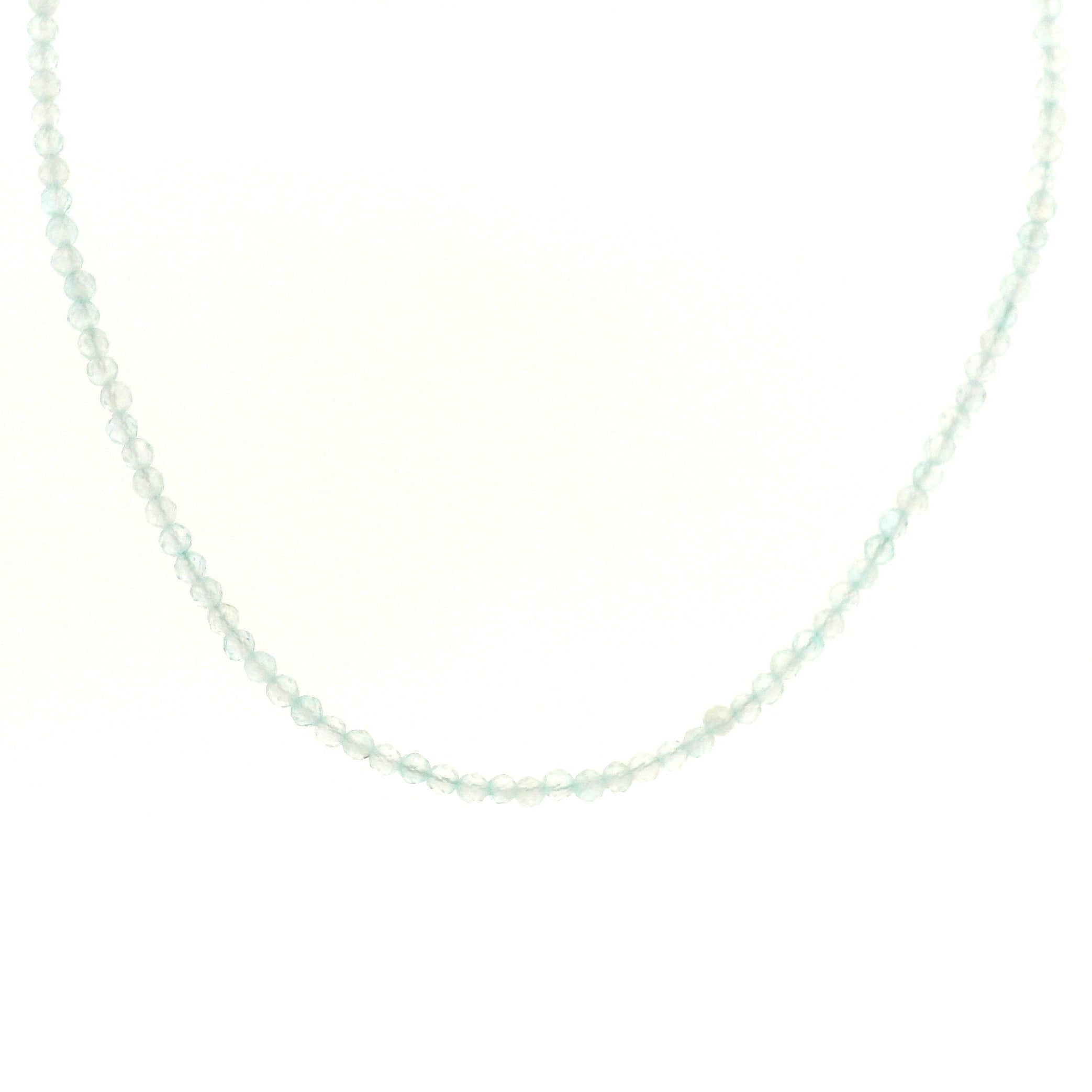 Topaz Micro Faceted Choker/Layering Necklace 925 Silver for Knowledge, Wishes and Wisdom