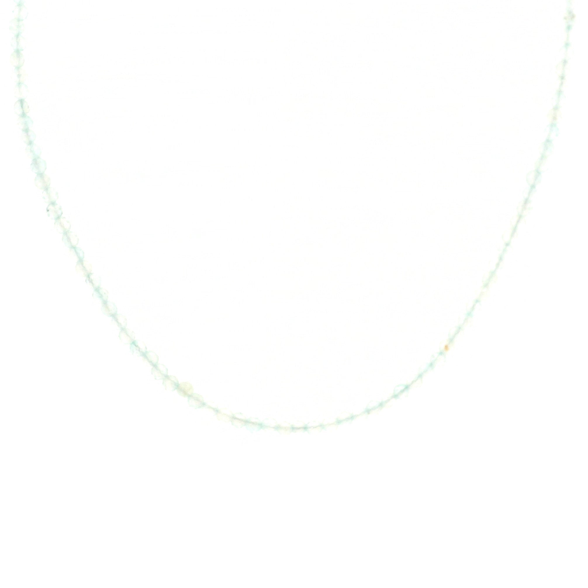Topaz Micro Faceted Choker/Layering Necklace 925 Silver for Knowledge, Wishes and Wisdom