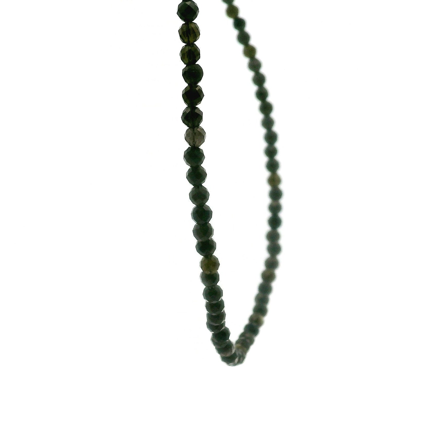 Golden Obsidian Micro Faceted Choker/Layering Necklace 925 Silver for Protection and Strength