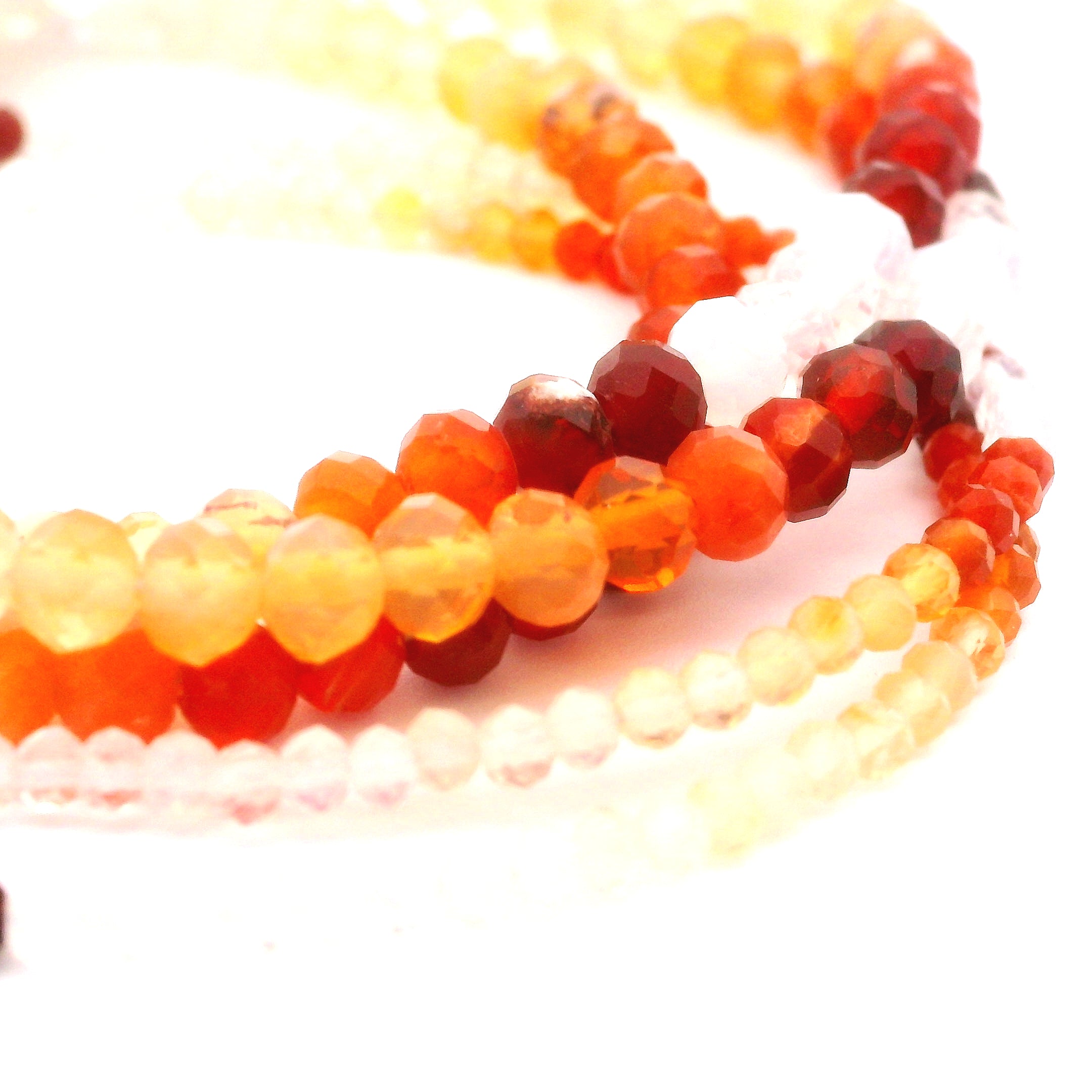 Fire Opal Micro Faceted Bracelet 925 Silver for Intimacy and Passion in Relationships