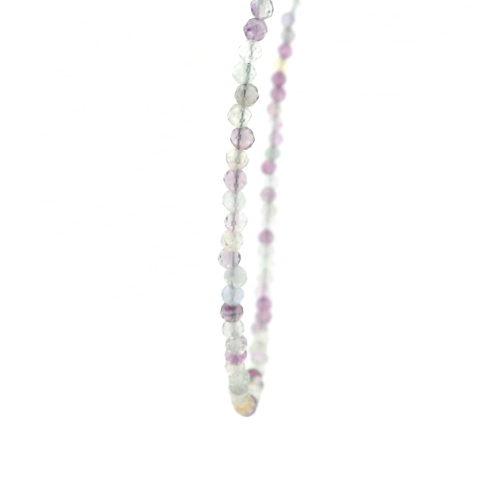 Rainbow Fluorite Micro Faceted Choker/Layering Necklace for Clarity, Focus and Memorization