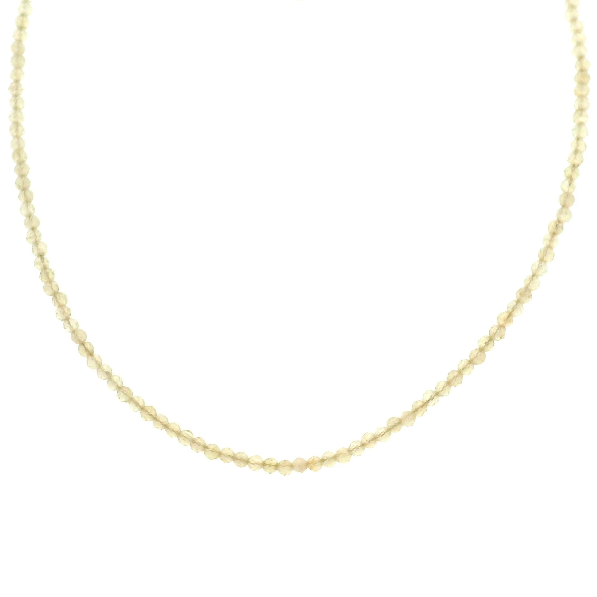 Golden Yellow Apatite Micro Faceted Choker/Layering Necklace 925 Silver for Courage & Mental Clarity