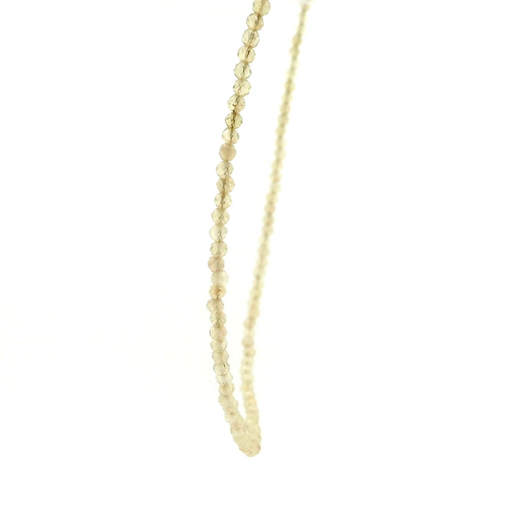 Golden Yellow Apatite Micro Faceted Choker/Layering Necklace 925 Silver for Courage & Mental Clarity