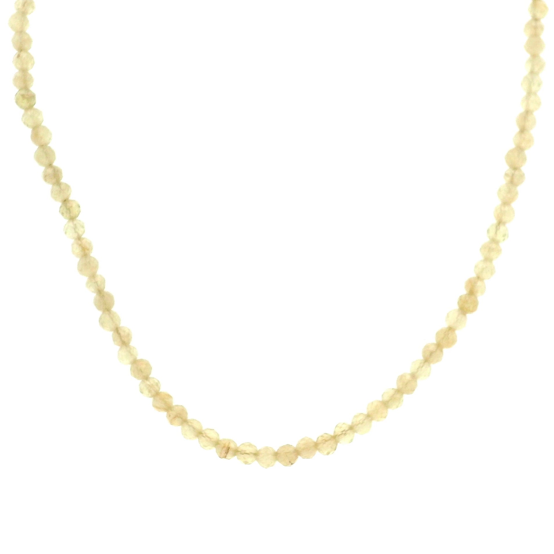 Golden Yellow Apatite Micro Faceted Choker/Layering Necklace 925 Silver for Courage & Mental Clarity
