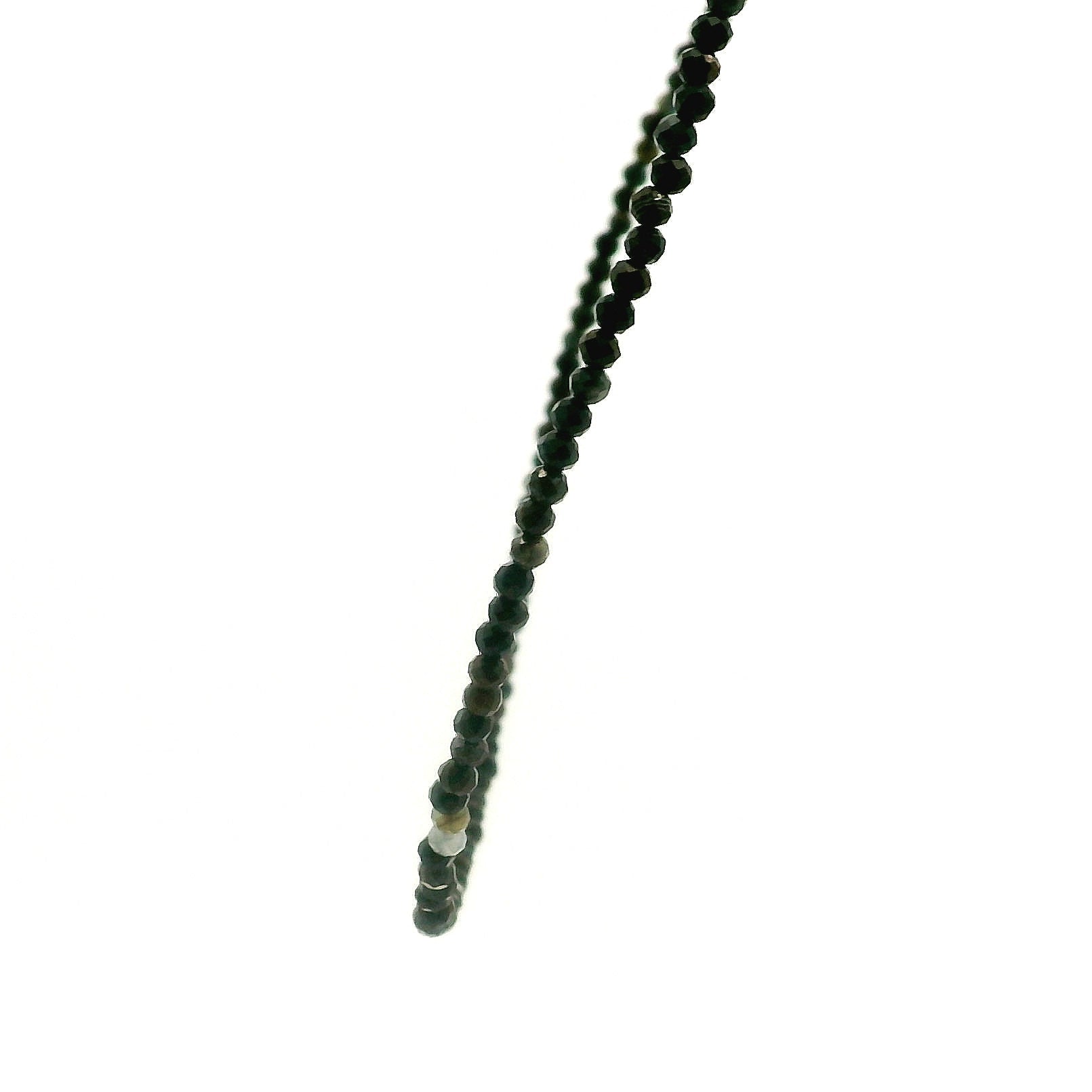 Blue Tiger Eye Micro Faceted Choker/Layering Necklace 925 Silver for Strength and Trusting Your Journey