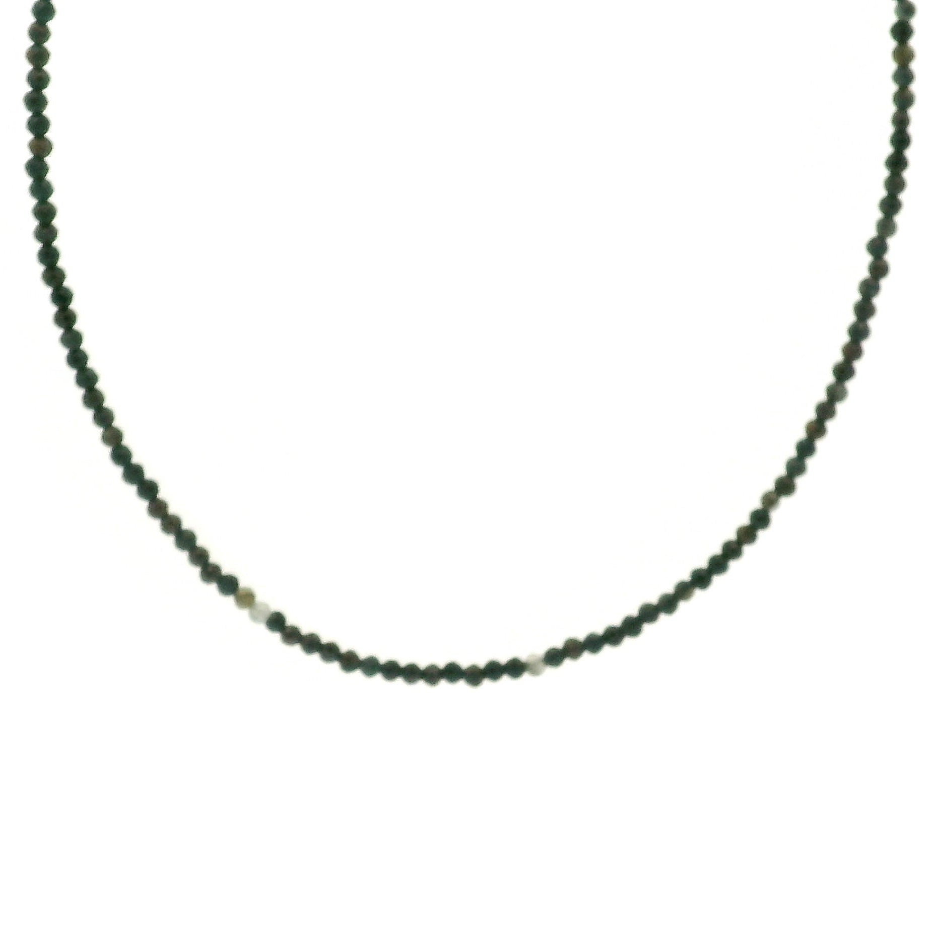 Blue Tiger Eye Micro Faceted Choker/Layering Necklace 925 Silver for Strength and Trusting Your Journey