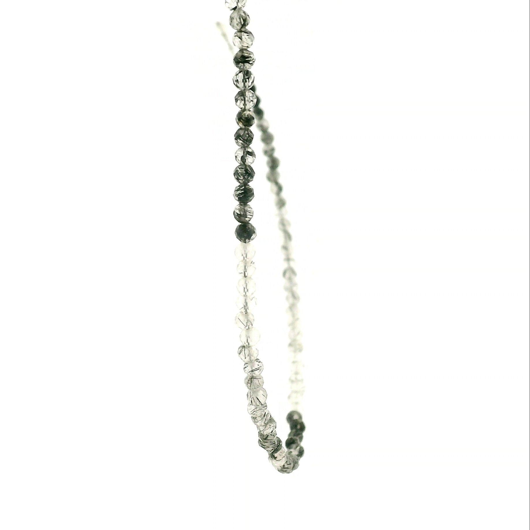 Black Tourmaline In Quartz Necklace for Channeling, Meditation and Awareness