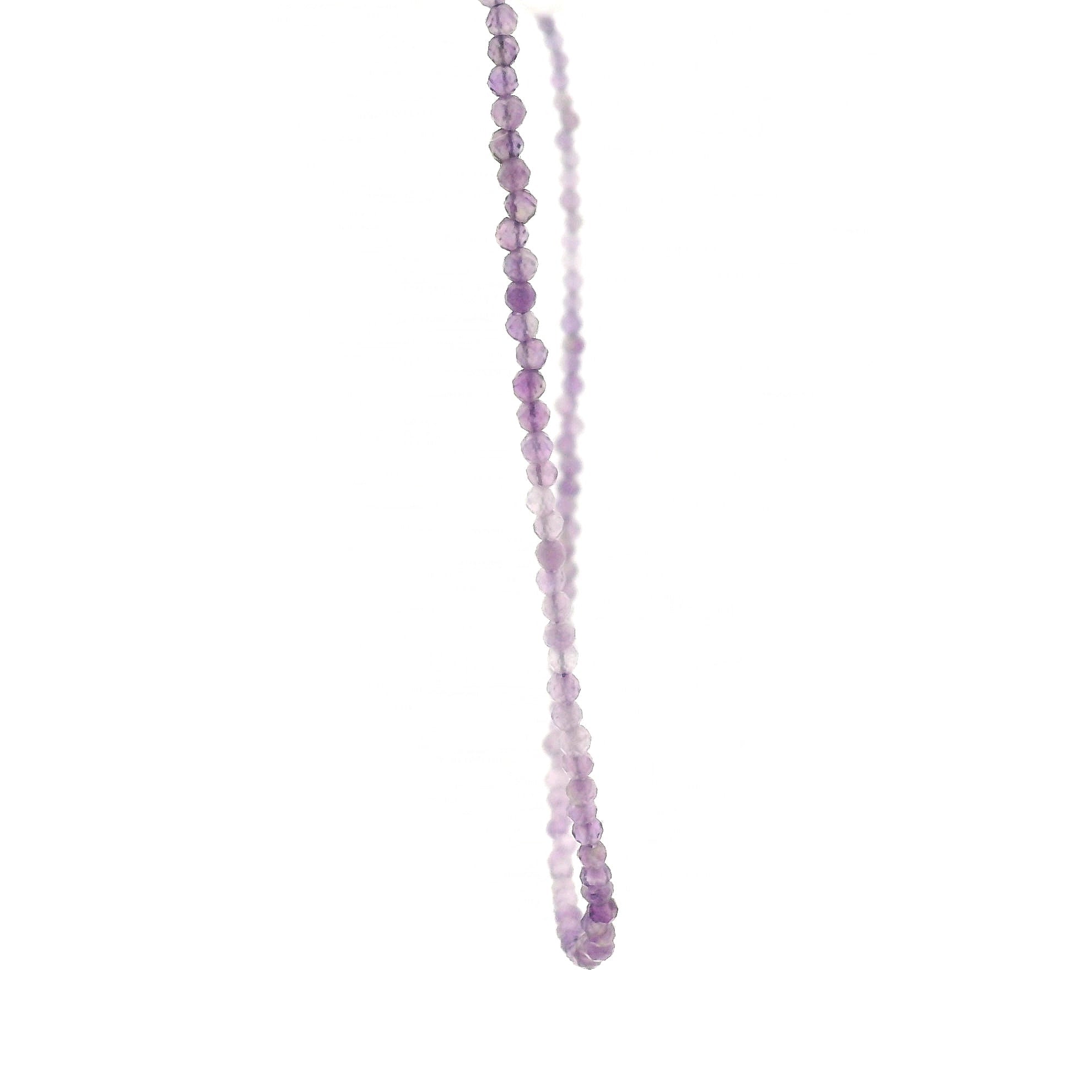 Amethyst Micro Faceted Choker/Layering Necklace 925 Silver for Intuition and Clarity