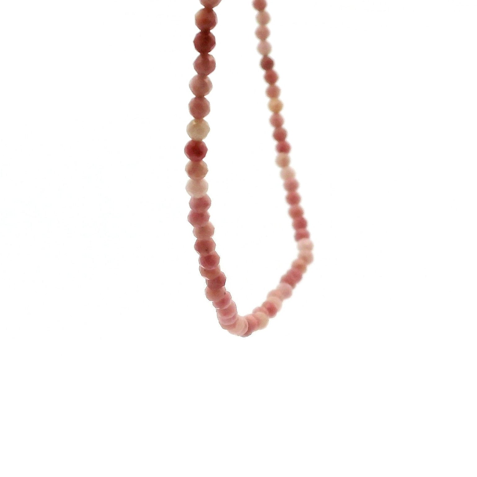 Rhodonite Micro Choker/Layering Necklace 925 Silver for Attraction and Self-Worth